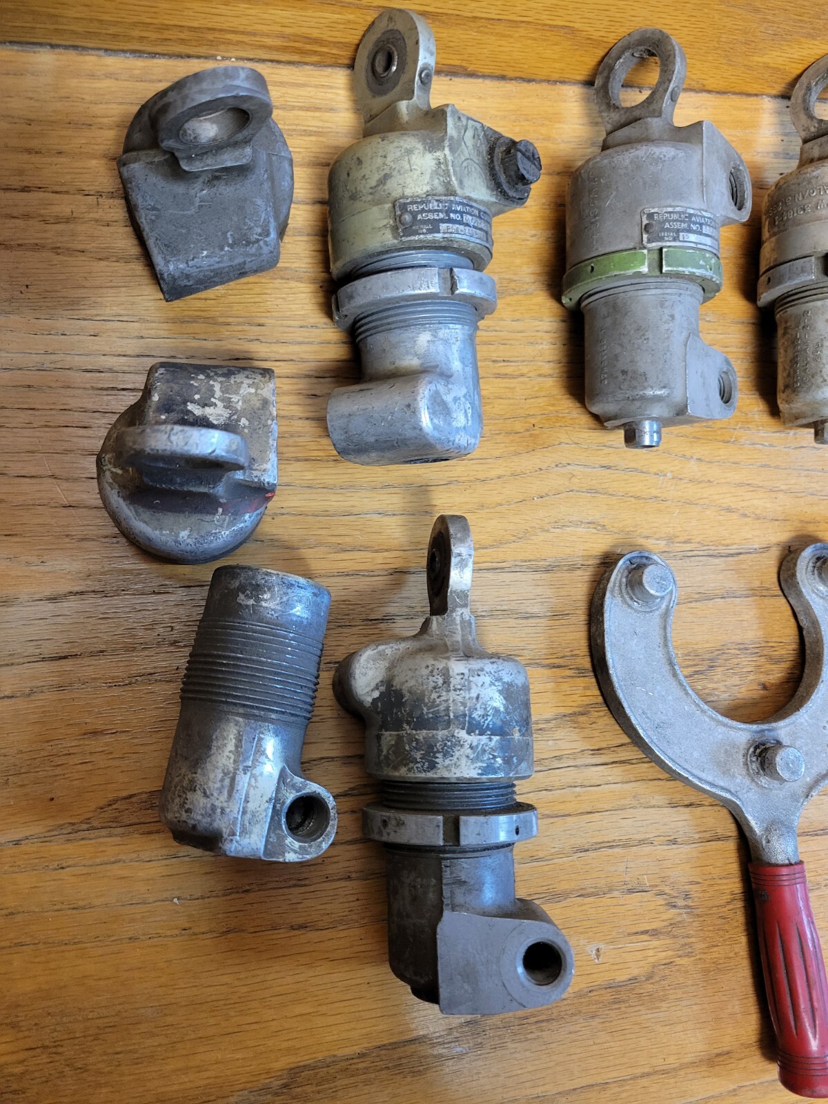 Vintage aircraft parts lot hydraulic aviation tool Carr Lane, Rexroth.