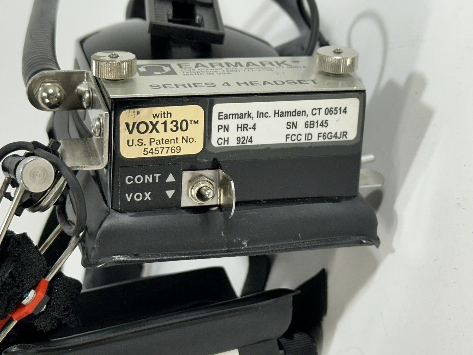 Earmark Series 4 Headset With Vox 130 HR-4 CH: 92/4 In Case with Manual