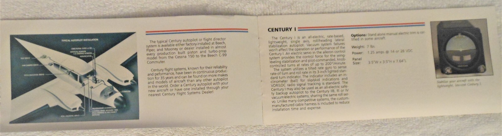 Century Autopilot Flight Director System HSI Yaw Damper 1983 Factory Booklet