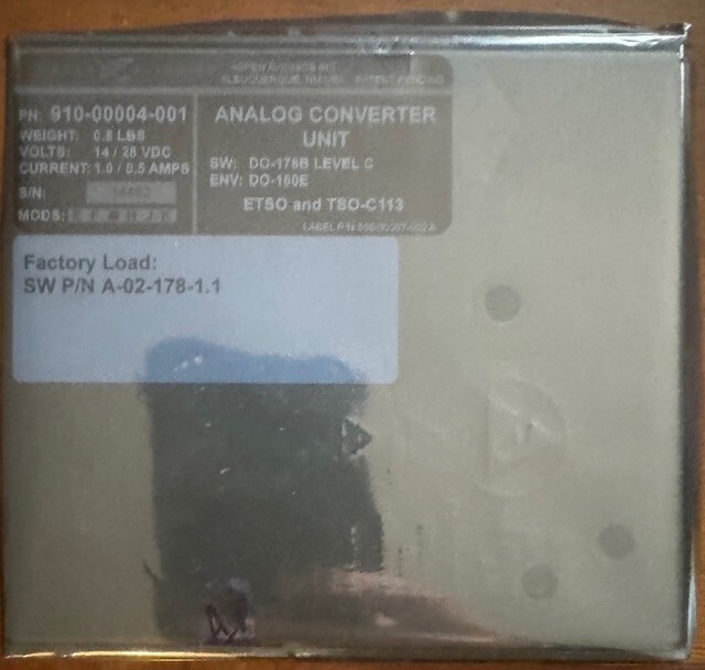 Aspen Avionics Analog Converter Unit PN 910-00004-001 NEW