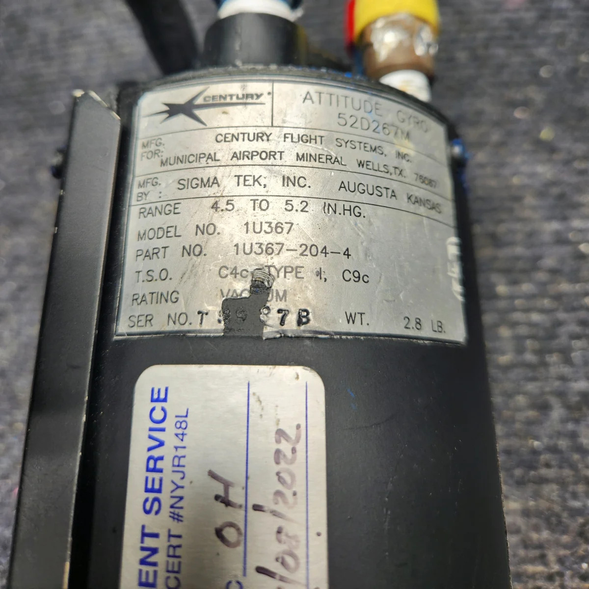 52D267M | Mooney M20K | Century Attitude – CORE-NO Return.