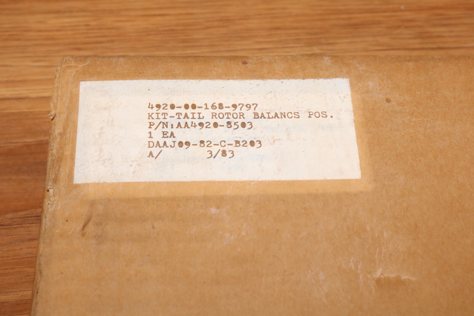 NOS Bell 204 205 UH-1 Iroquois tail rotor balance kit PN AA4920-8503 7HEL065
