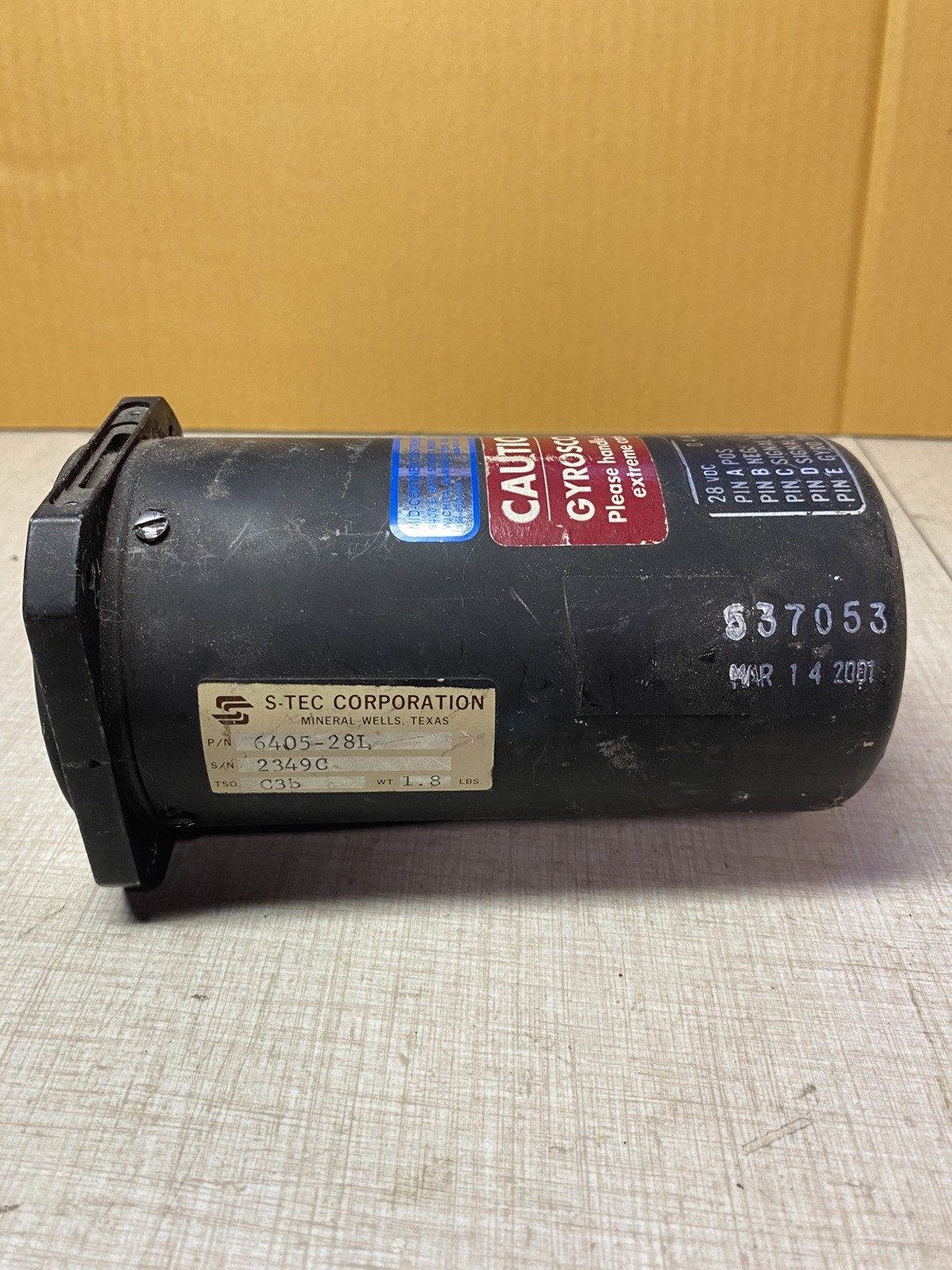 6405-28L S-Tec Turn Coordinator 2 min Indicator, Lighted 28 Volt #S19