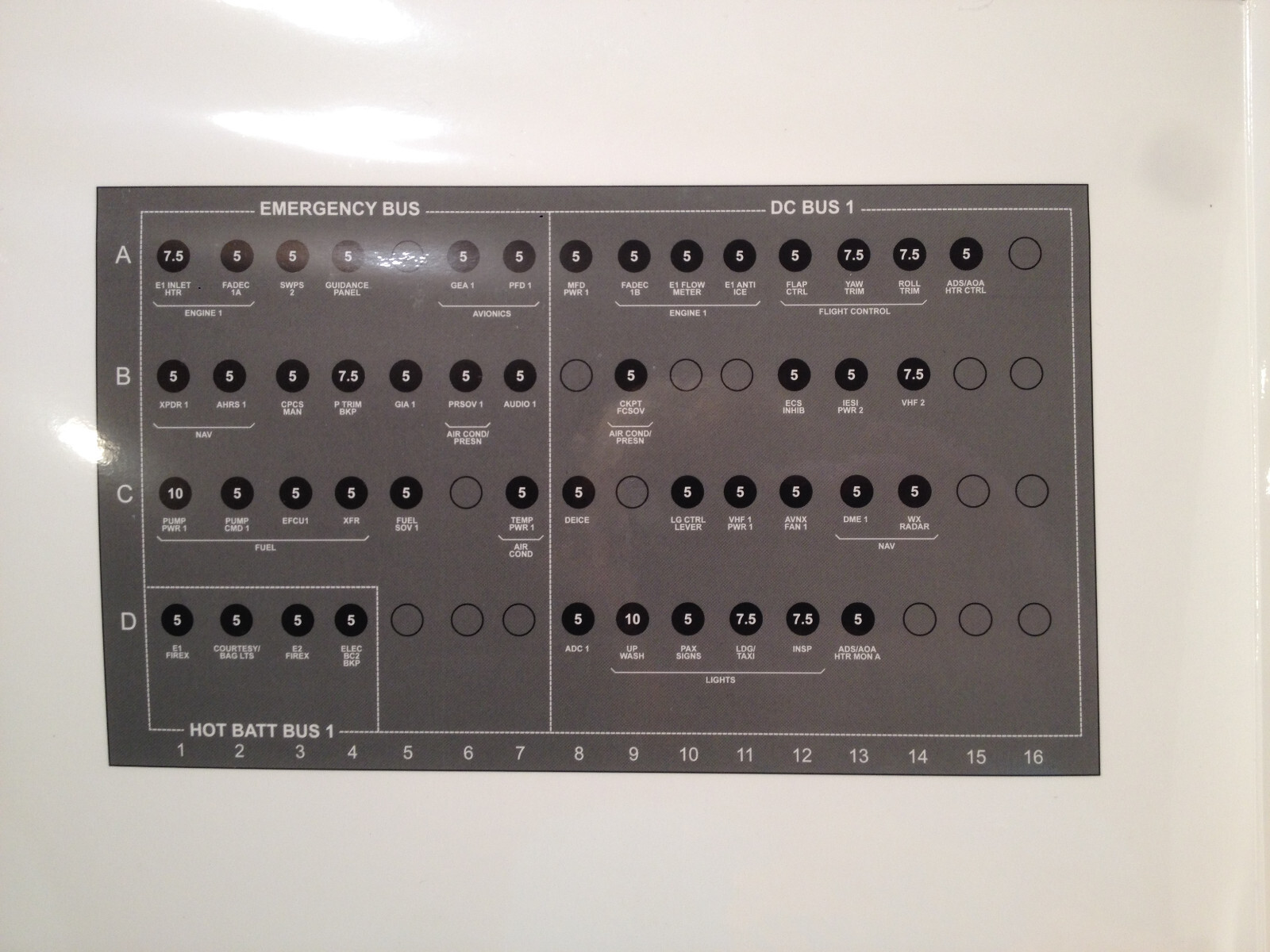 Enbraer Phenom 100 Instrument Panel Poster