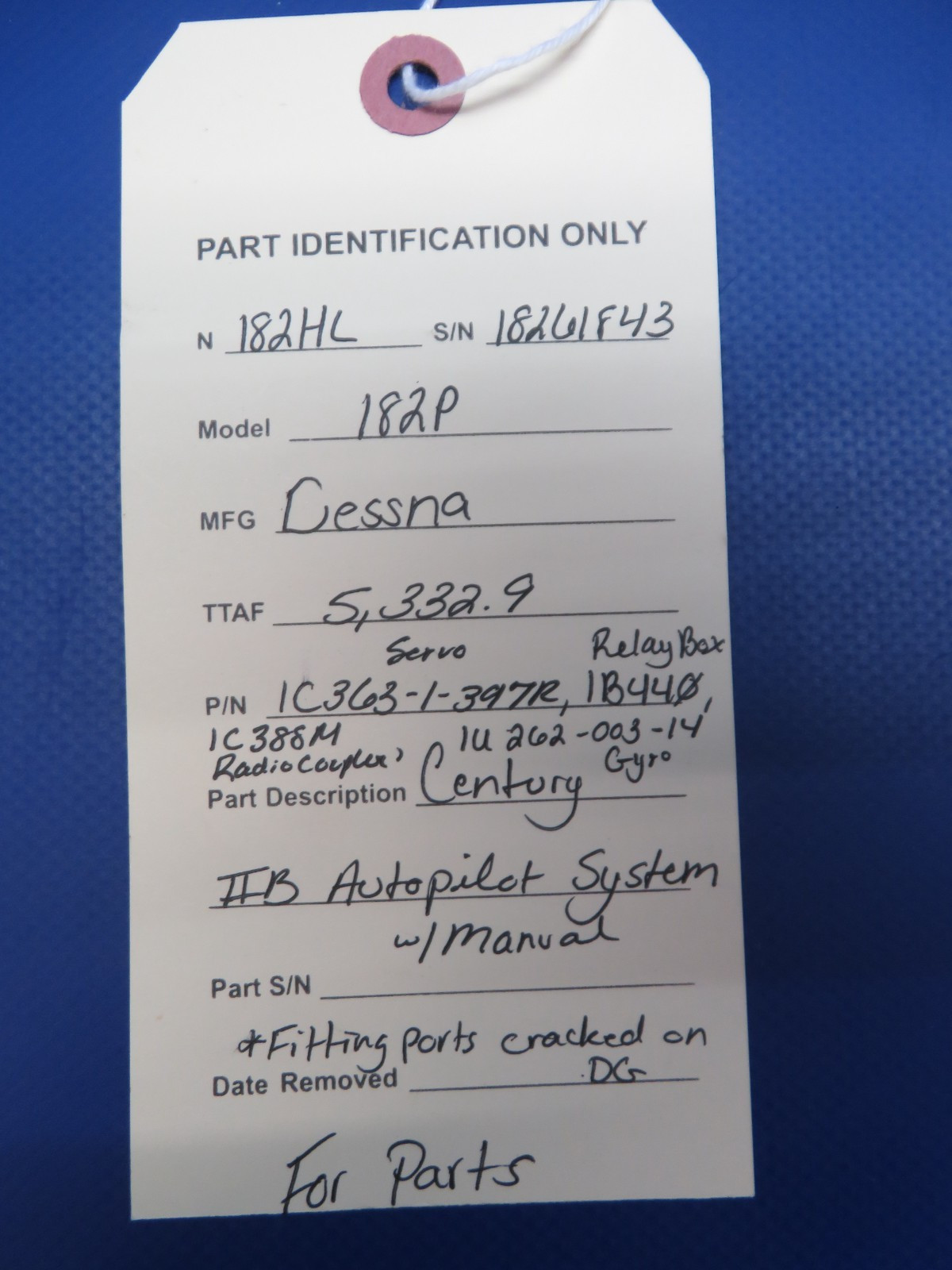 Cessna Century IIB Autopilot System w/ Manual 1C363-1-397R FOR PARTS (1025-103)