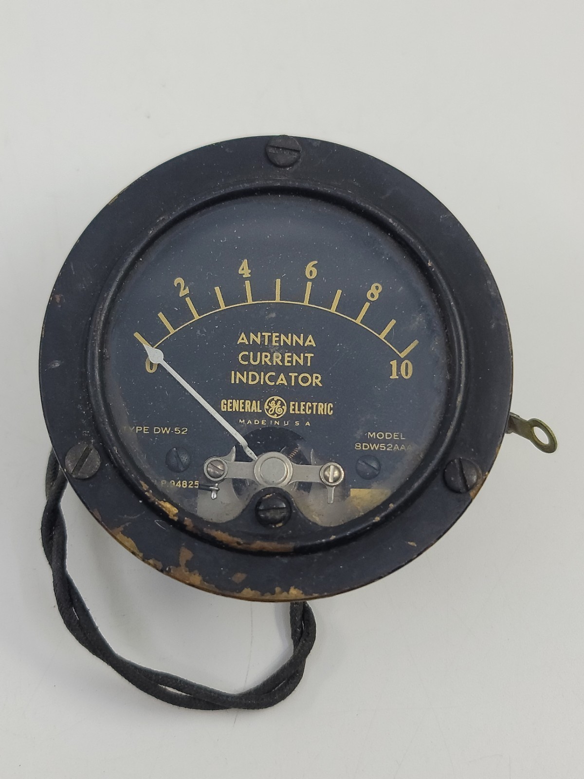 Vintage General Electric Antenna Current Indicator Model 8DW52AA Aviation Gauge