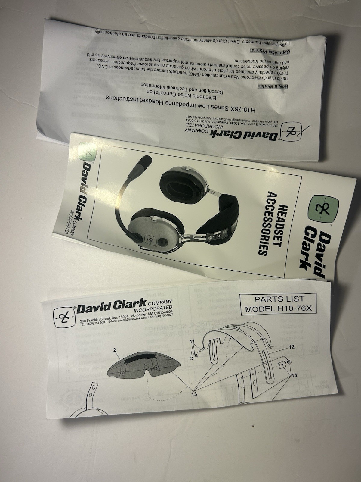 David Clark Aviation Headset Microphone H10-76X New Quick Shipping