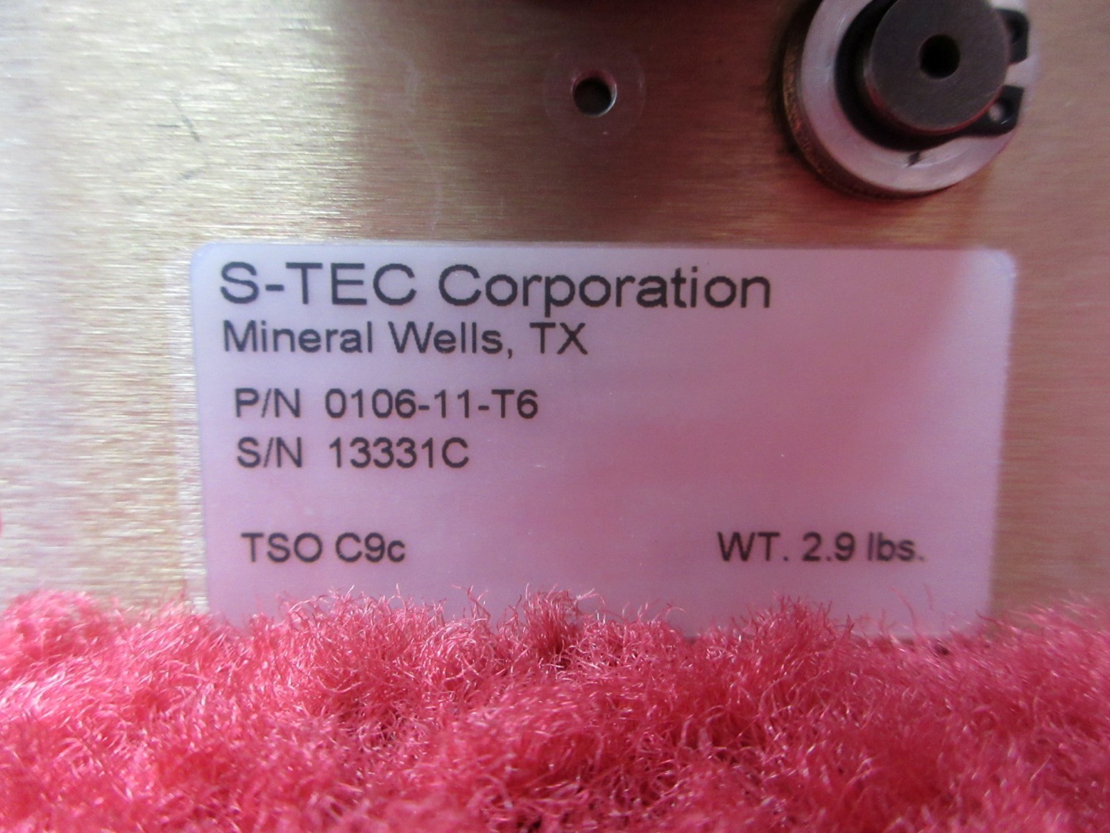 S-Tec Corporation Trim Servo 28V PN 0106-11-T6
