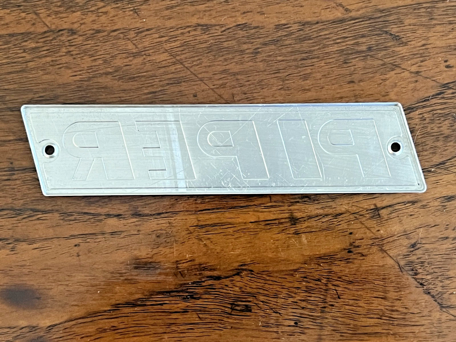 Stamped Aluminum Piper J3 Cub Cowl Emblem, From Original Stamping Dies, Wow!