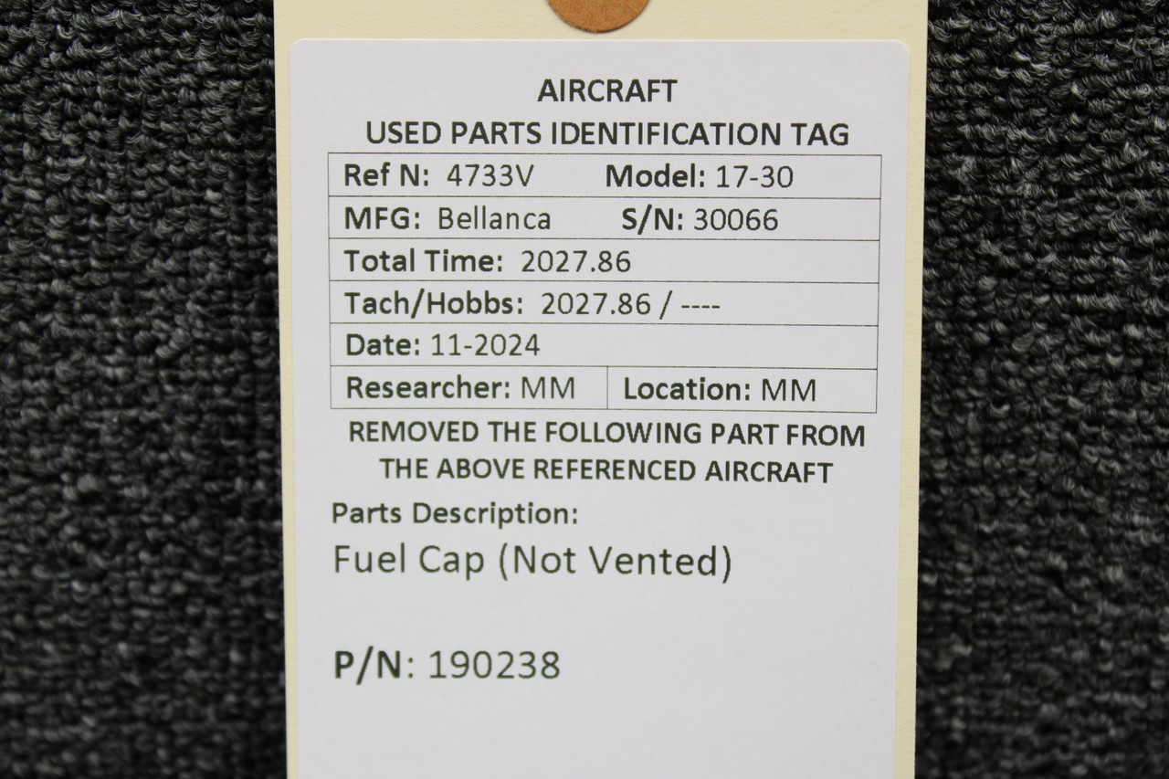 190238 Bellanca 17-30 Fuel Cap (Not Vented)