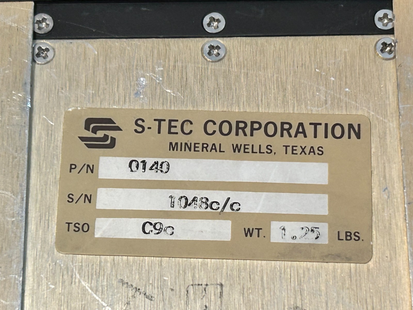 S-TEC AUTOPILOT COMPUTER ALTITUDE PRESELECT P/N 0140 WITH CONNECTOR