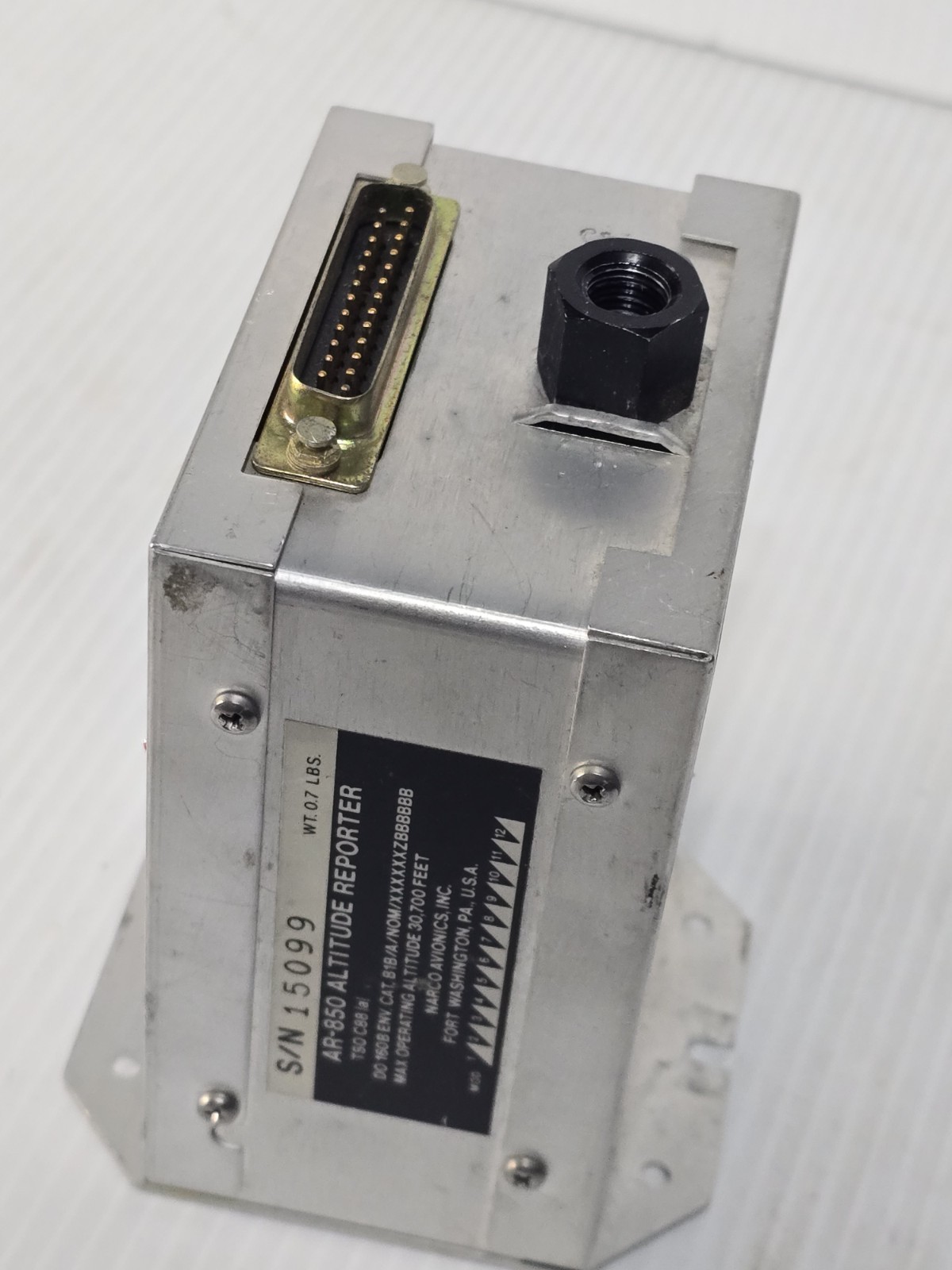 Narco Avionics AR-850 Altitude Reporter – As Removed, Untested