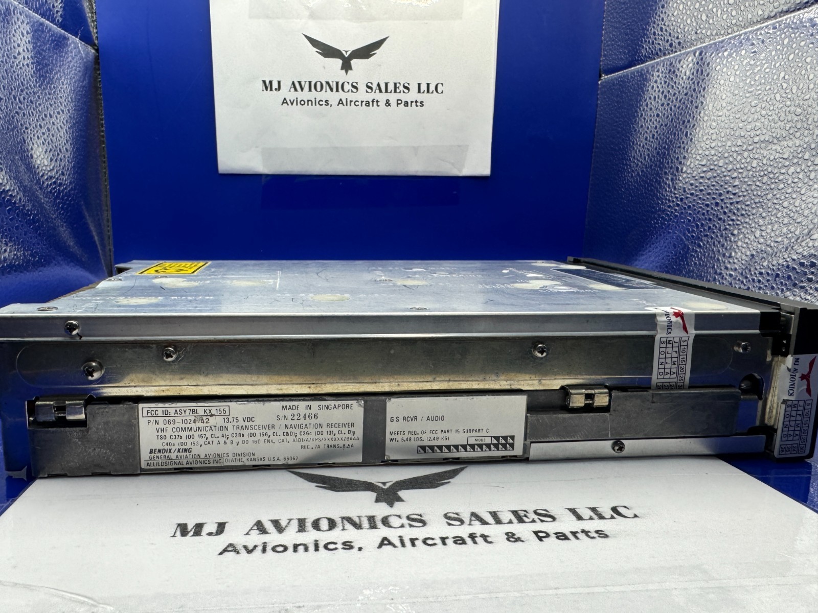 BENDIX/KING KX 155 P/N 069-1024-42 14VDC WITH GLIDE/SLOPE WITH FAA FORM 8130-3