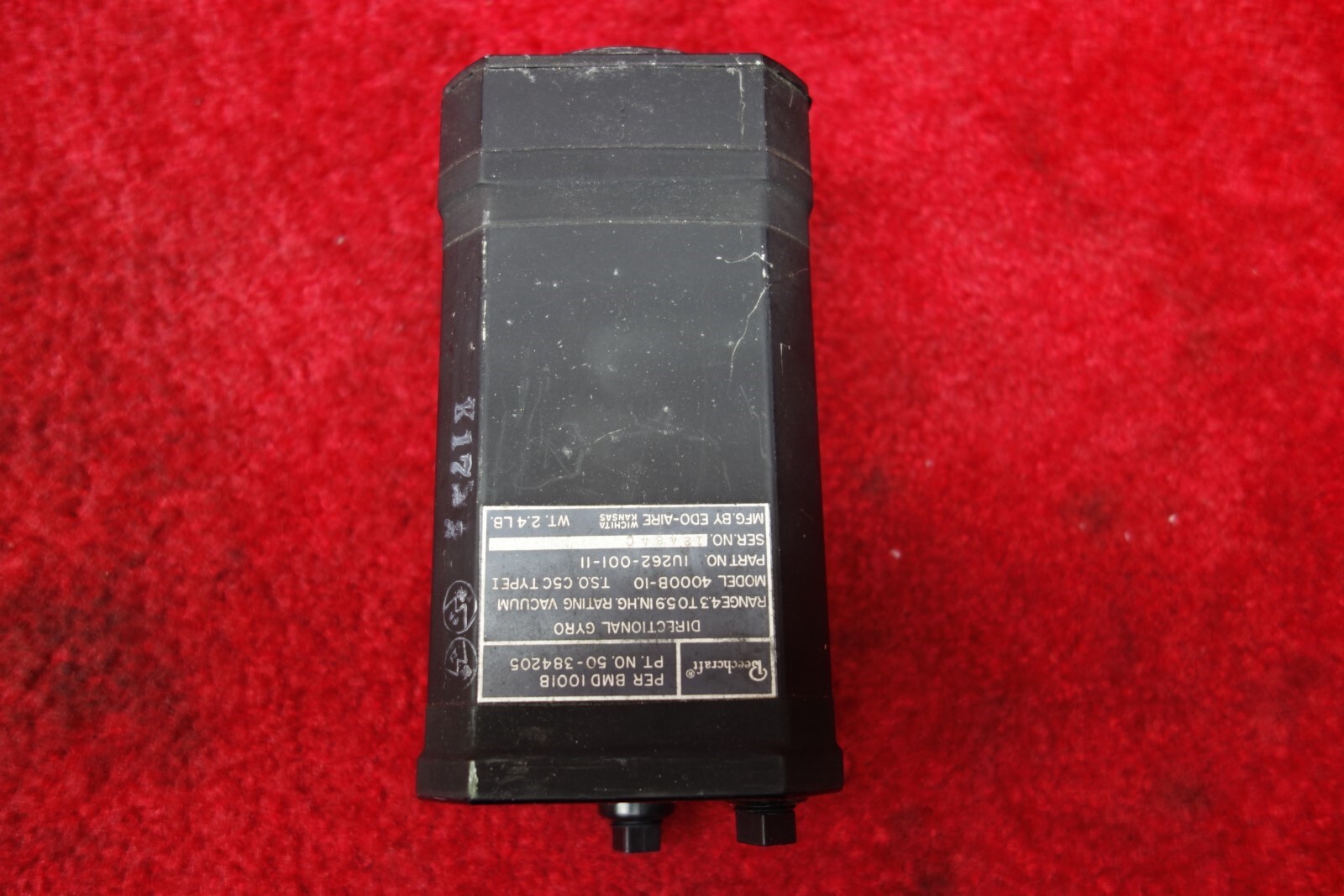 Edo-Aire 4000B-10 Directional Gyro Indicator PN 50-384205, IU262-001-11