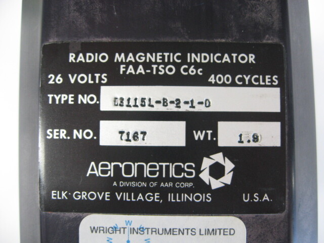 Aeronetics Radio Magnetic Indicator – PN: D3115L-B-2-1-D