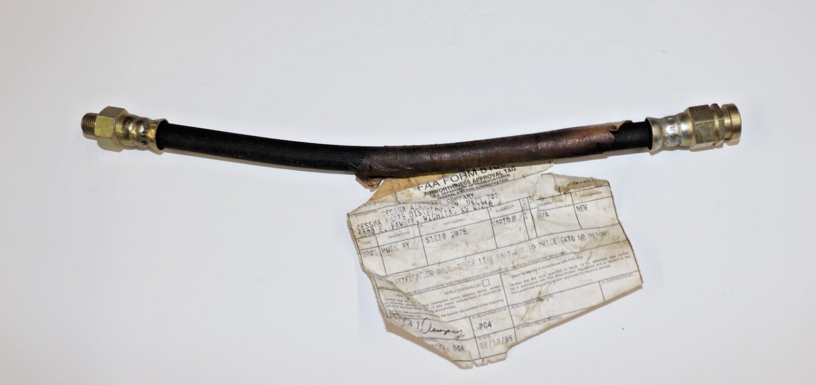 Cessna 150 Brake Hose Assembly S1810-1075, Old Stock, Unused 8130-3