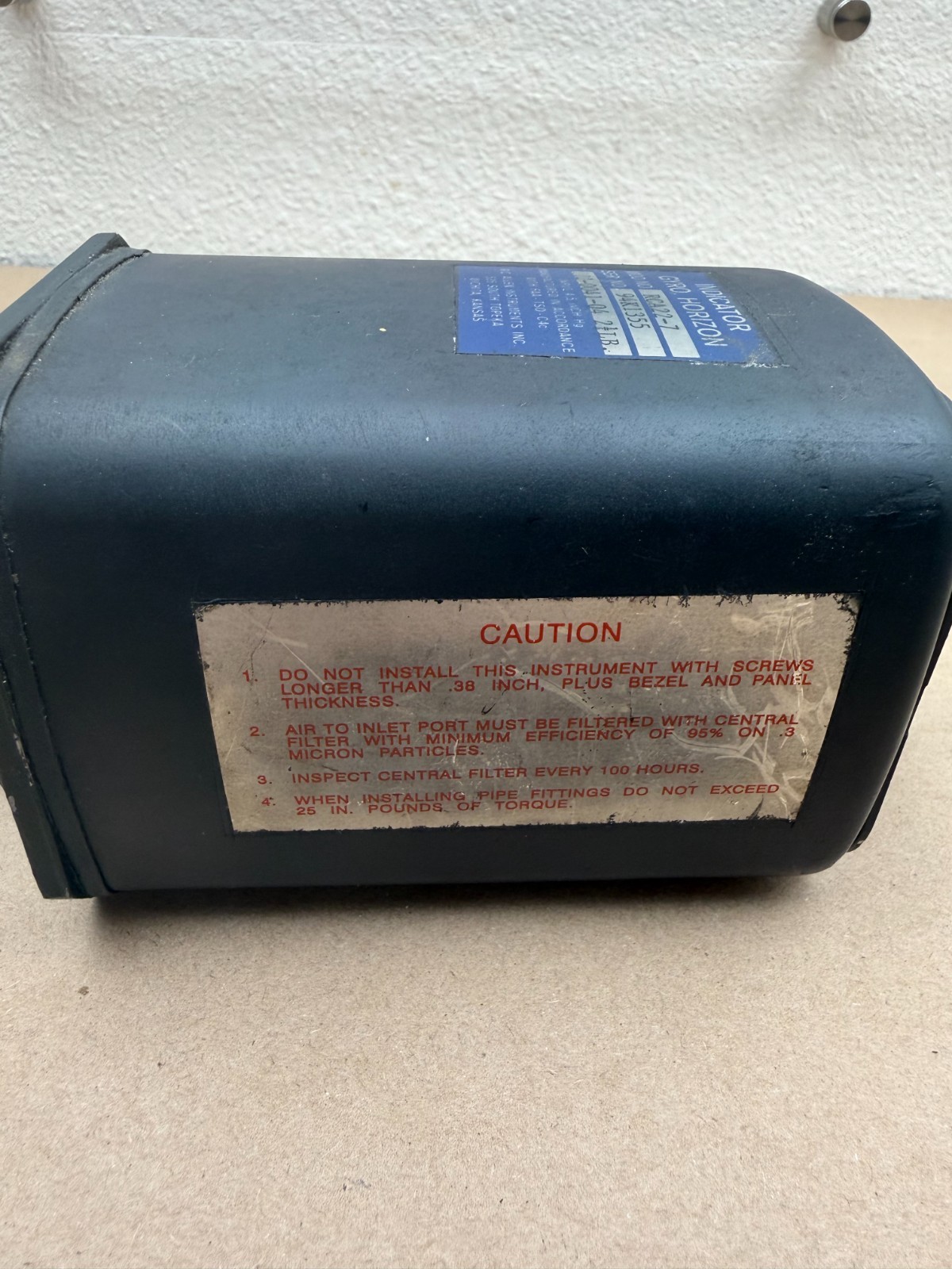 RC Allen Horizon Gyro Indicator RCA22-7 P/N: 102-0041-04 (2626)