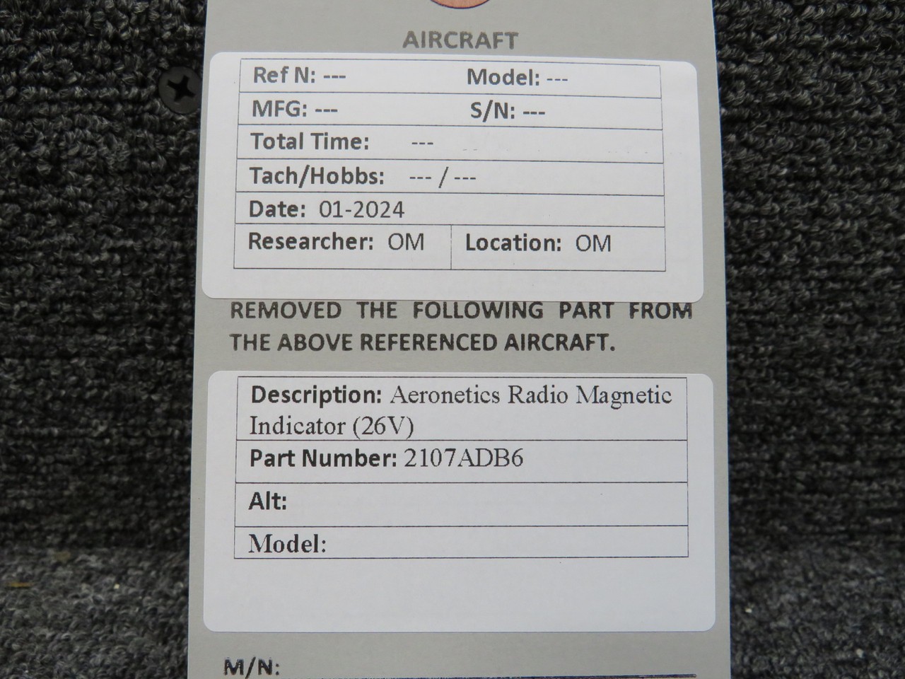 2107ADB6 Aeronetics Radio Magnetic Indicator (26V)