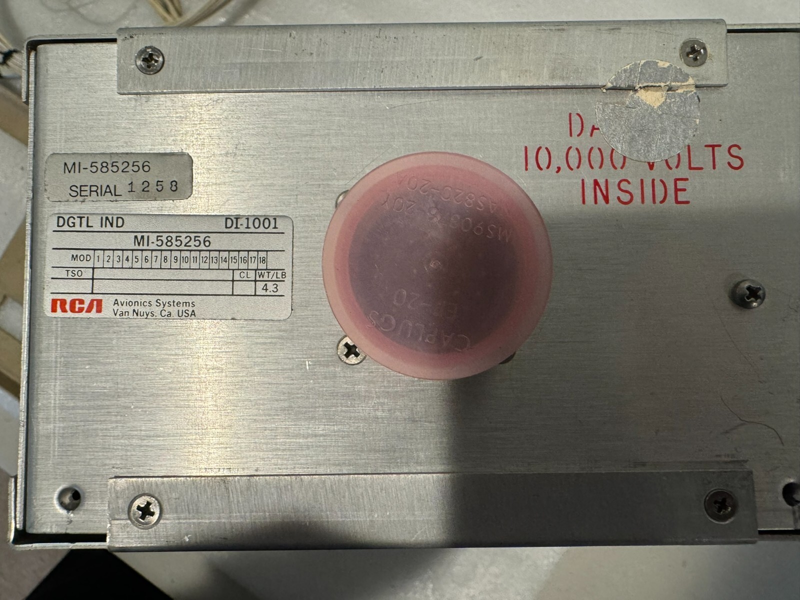RCA DI-1001 Digital Indicator & DI-1005 INTERFACE UNIT WSIU-1 P/N MI-585323