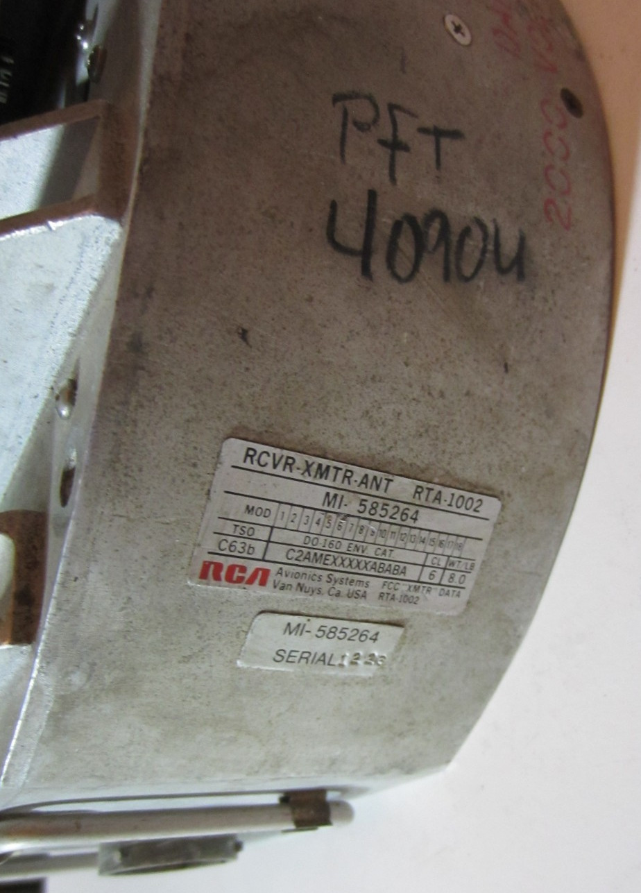 RCA RADAR RTA-1002 P/N MI 585264 FOR PARTS BOTTOM COVER MISSING