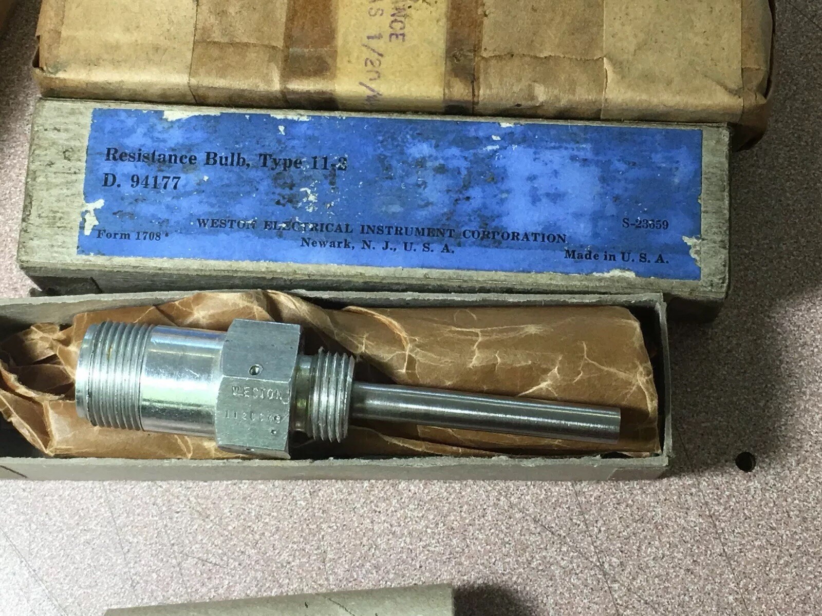 1120643 Weston Temperature Bulb BRAND NEW Resistance Bulb Type 11-2 D. 94177 Avi