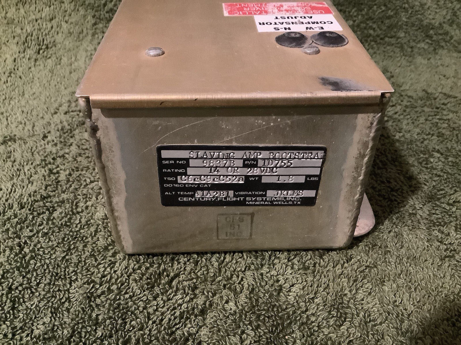 Century Flight Systems Slaving Amp Bootstrap w/Cables P/N 1D755