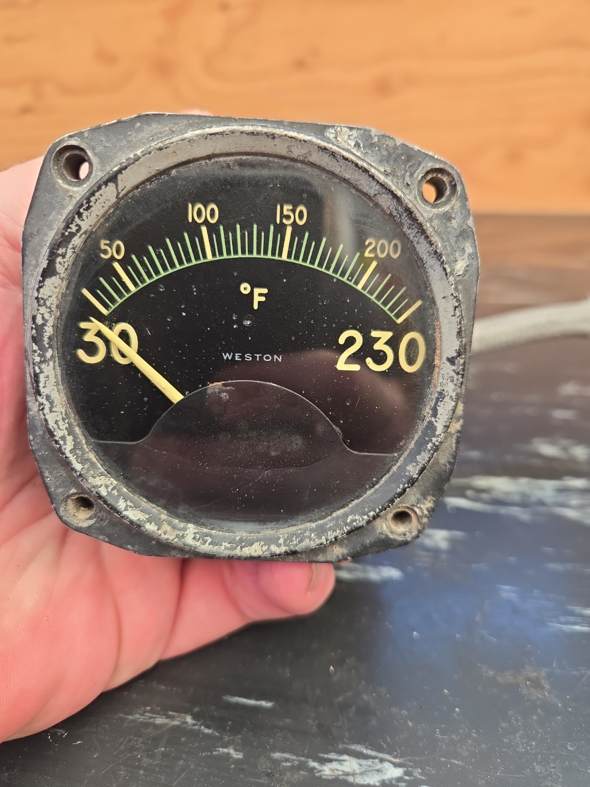 Vintage WESTON AIRCRAFT TEMP GAUGE model 728 Type 8ns