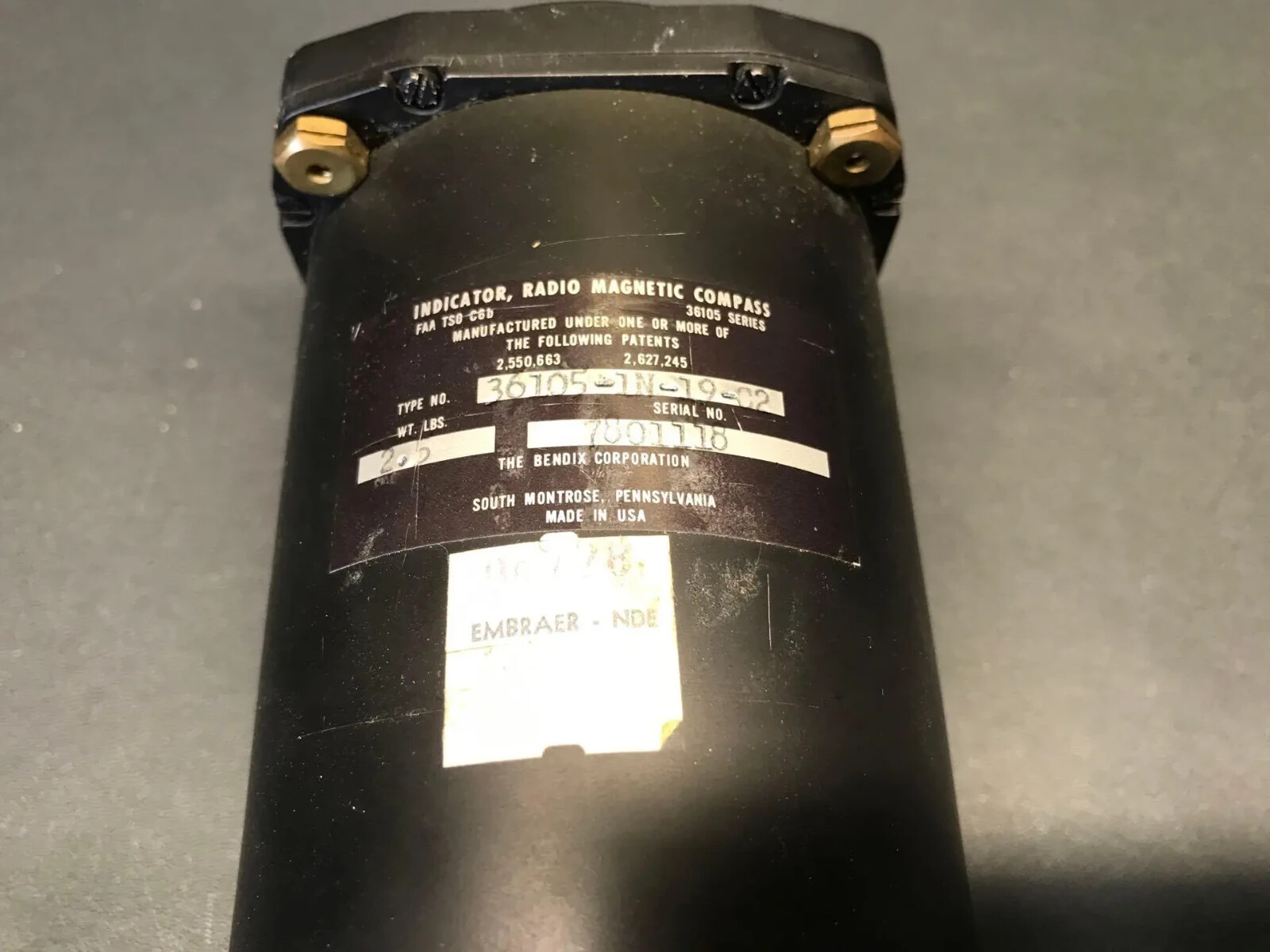 BENDIX 36105-1N-19-02 RADIO MAGNETIC COMPASS INDICATOR 3571322-2021 NEW SURPLUS