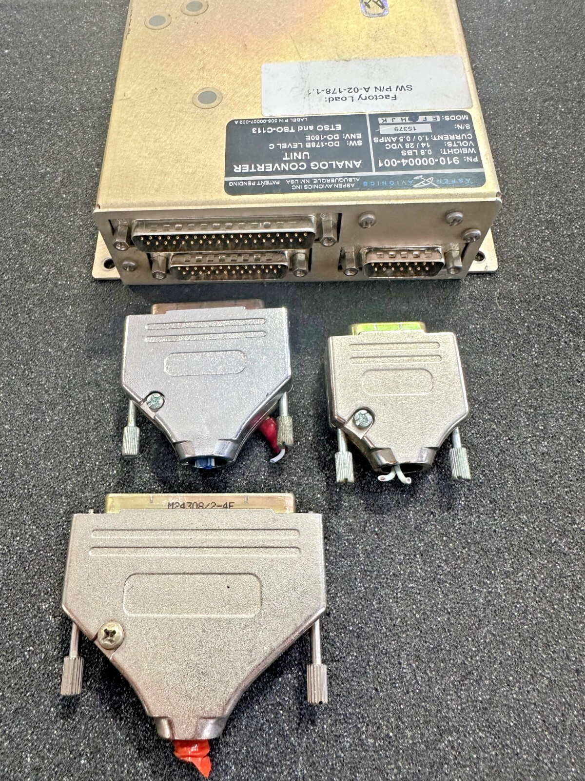 ASPEN EFD 1000 w/ EA100 Adapter, ACU, Alt PreSelect, Config Mod, & Connectors