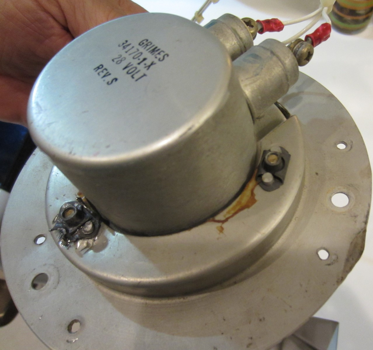 UNIQUE ROUND GRIMES AIRCRAFT EXIT LIGHT P/N 34170-1-X AS REMOVED