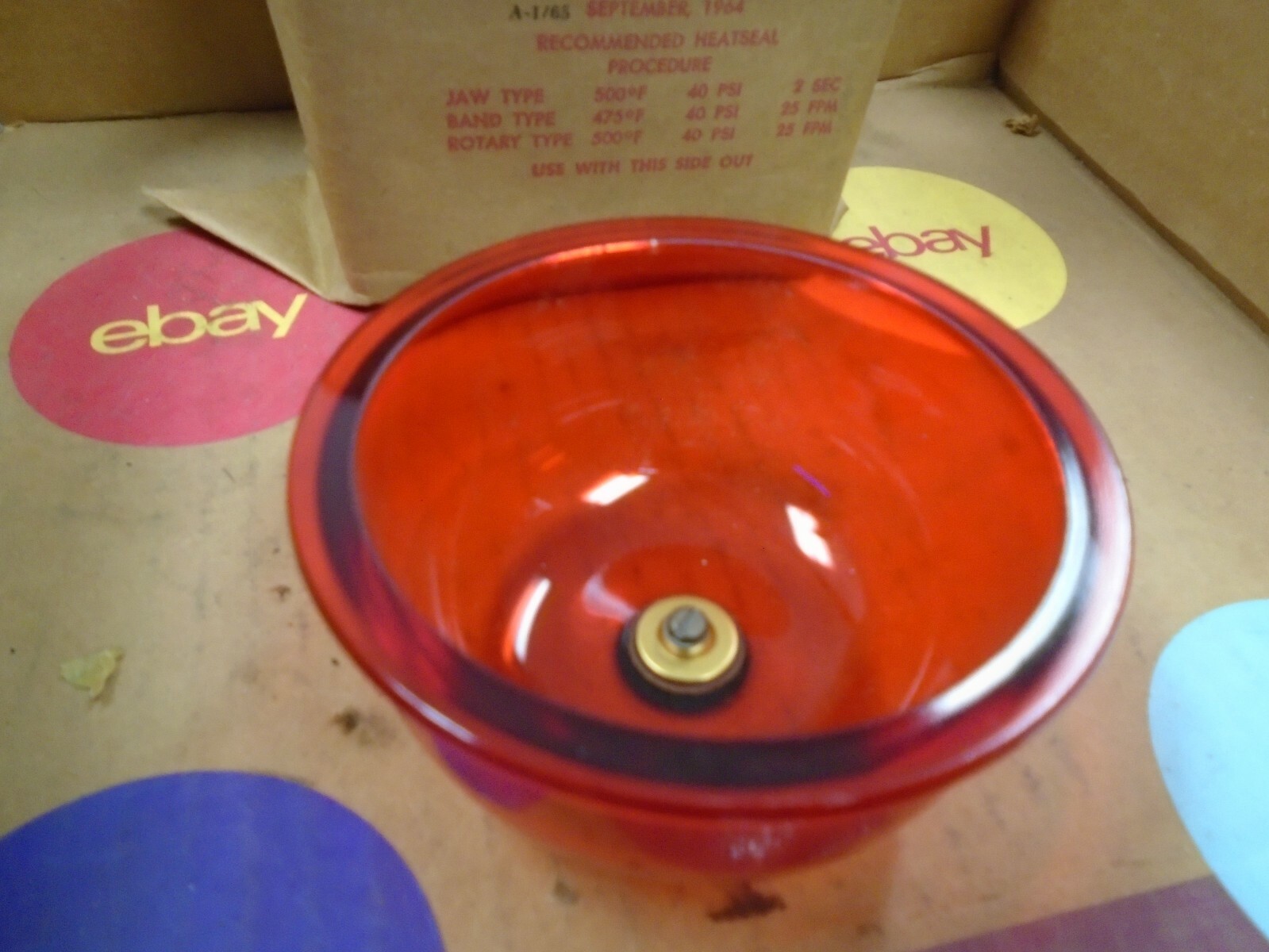 aircraft anti collision red lens p/n delta pa7055 4 in x 2 in