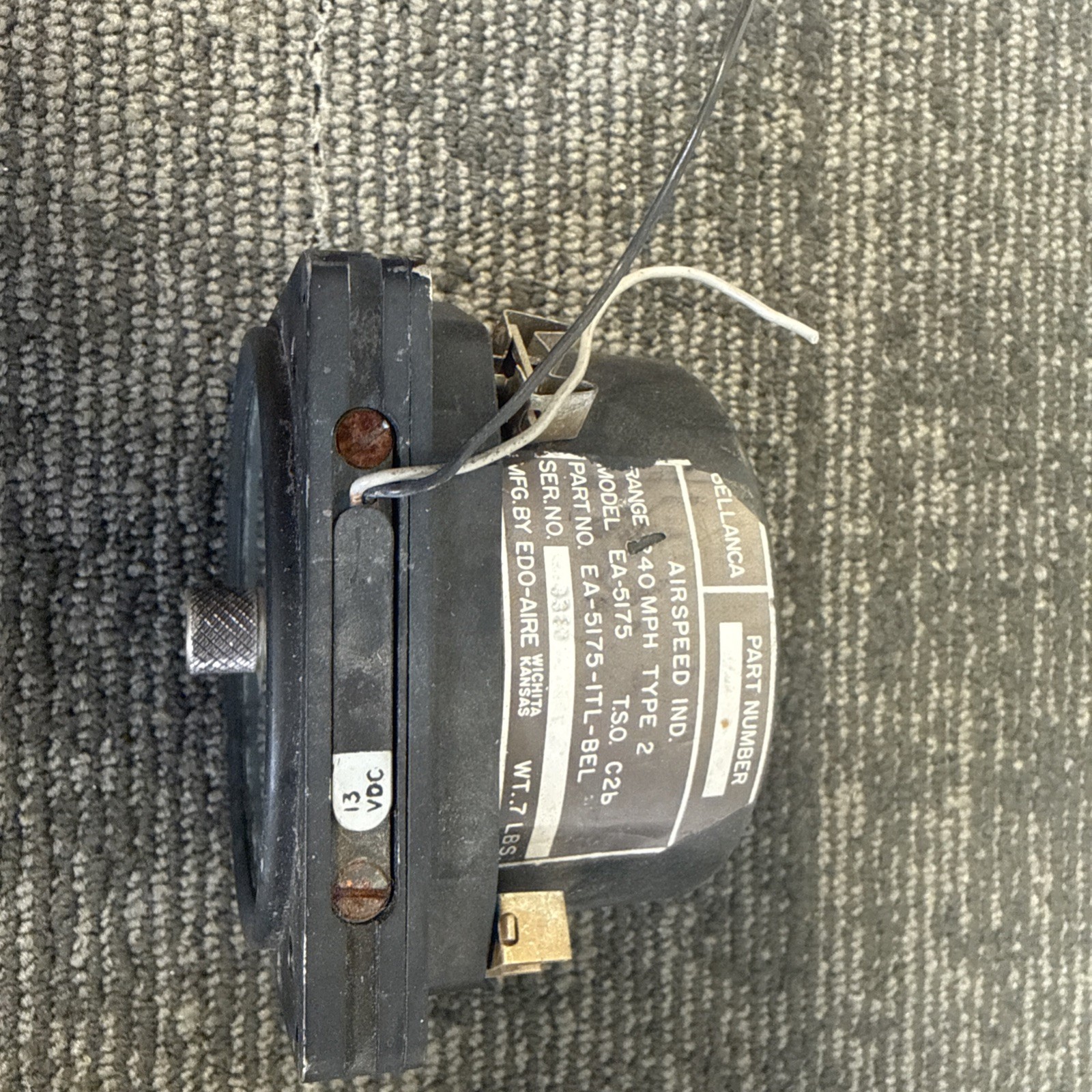 Edo-Aire Bellanca Airspeed Indicator P/N: EA-5175-1TL-BEL