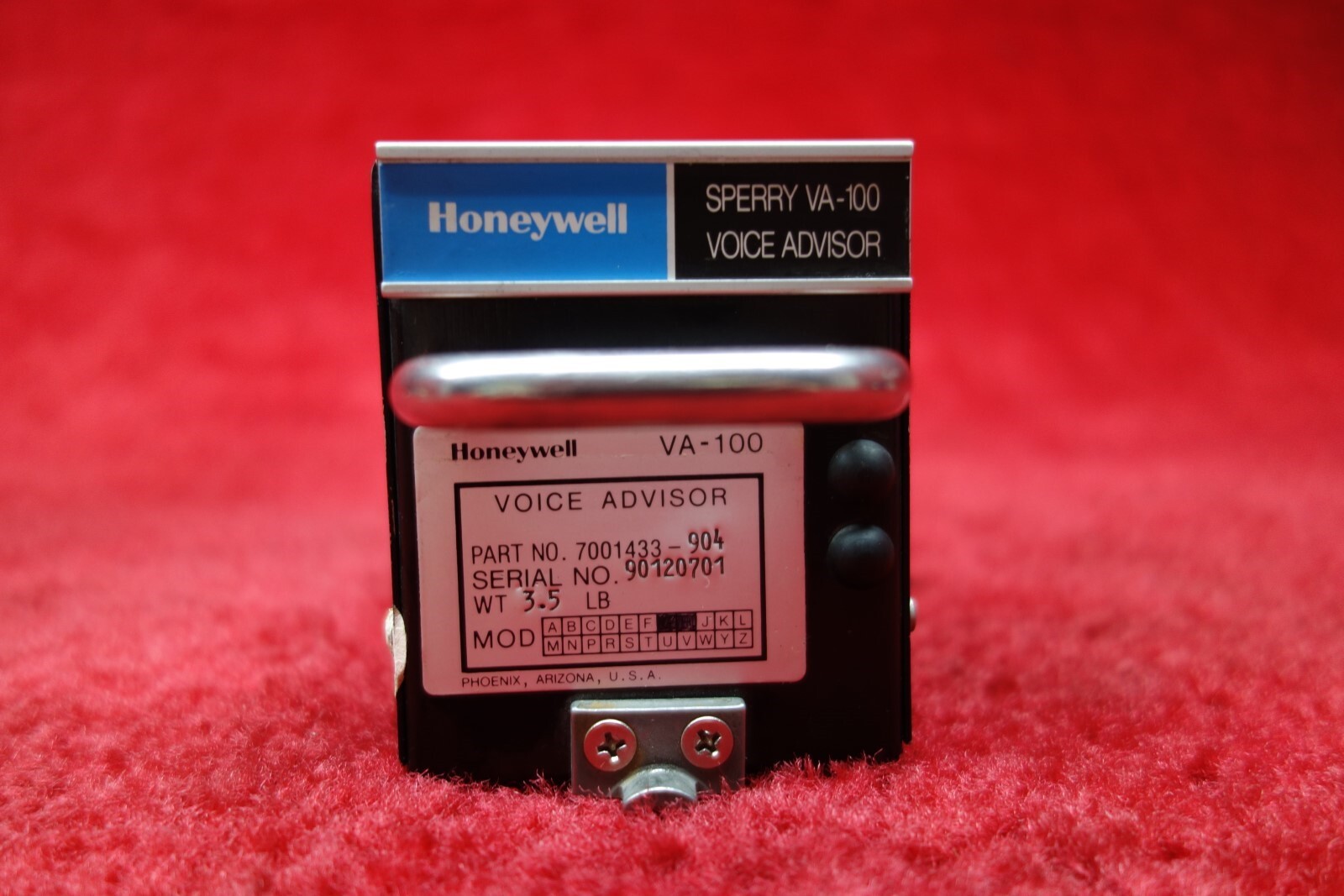 Sperry, Honeywell VA-100 Voice Advisor PN 7001433-904