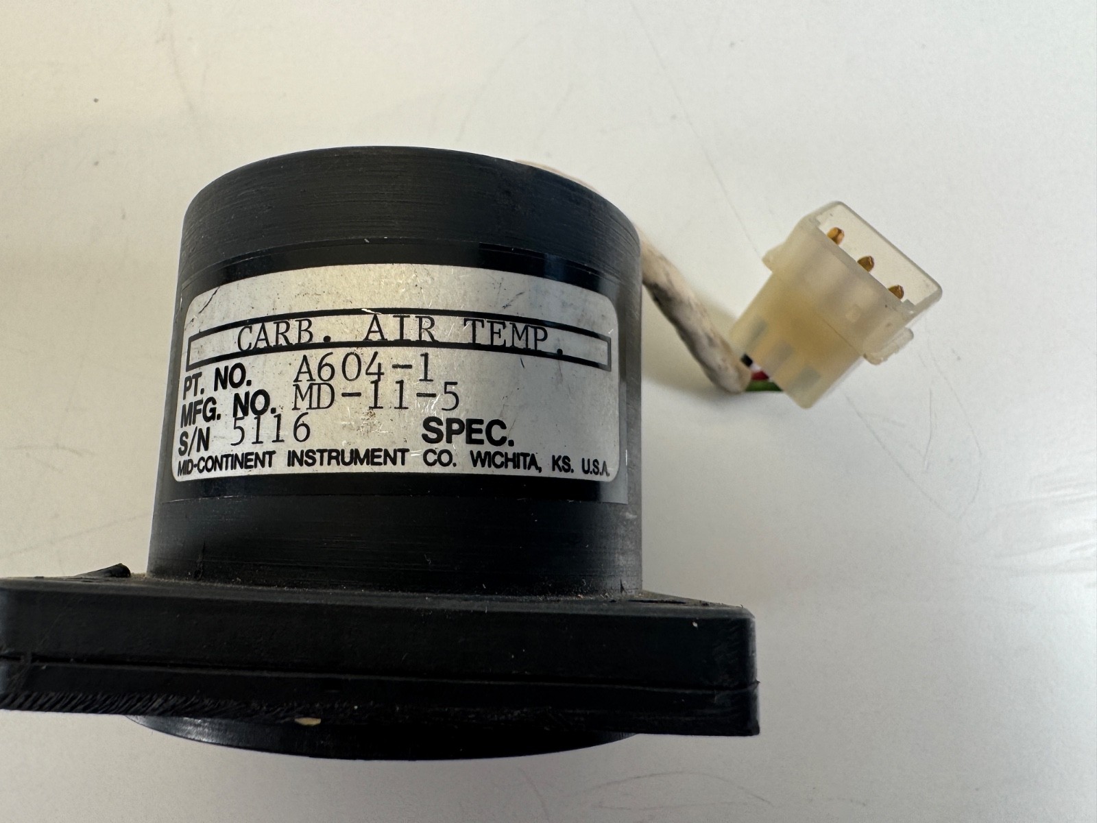 Mid-Continent A604-2 Carb Temperature Gauge MD11-5 – Tested Fully Functional