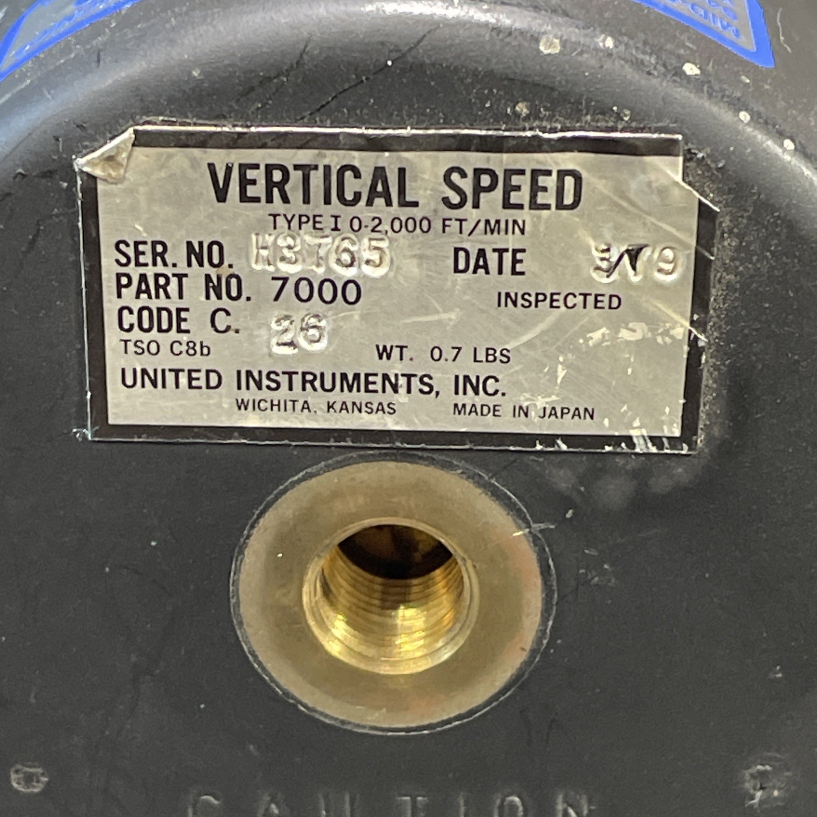 United VSI 0-2K FPM – Unknown Condition – No Warranty!