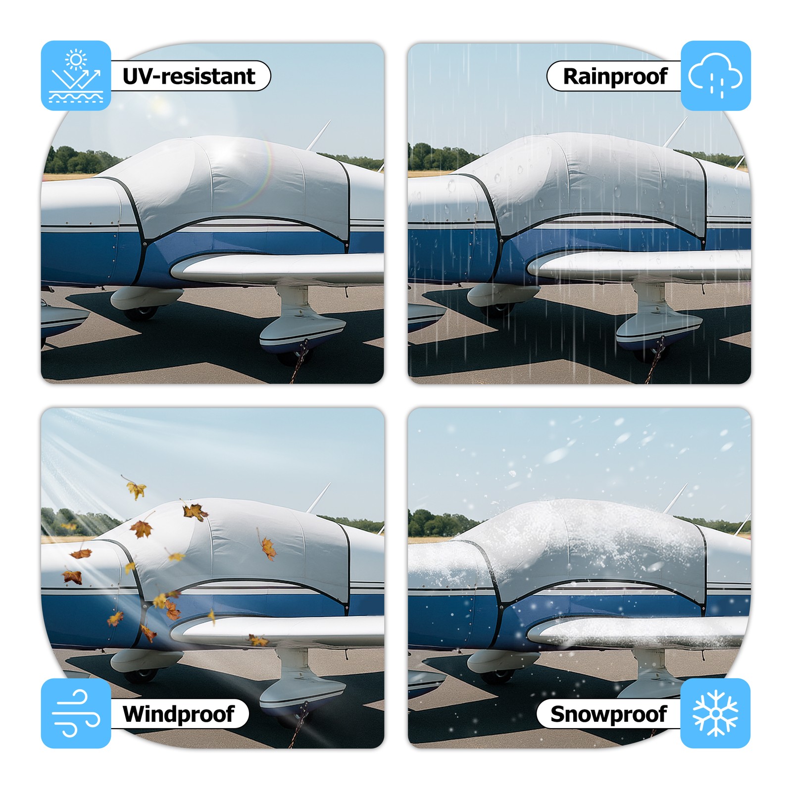 New Waterproof Cabin & Windshield Covers For Piper PA 28