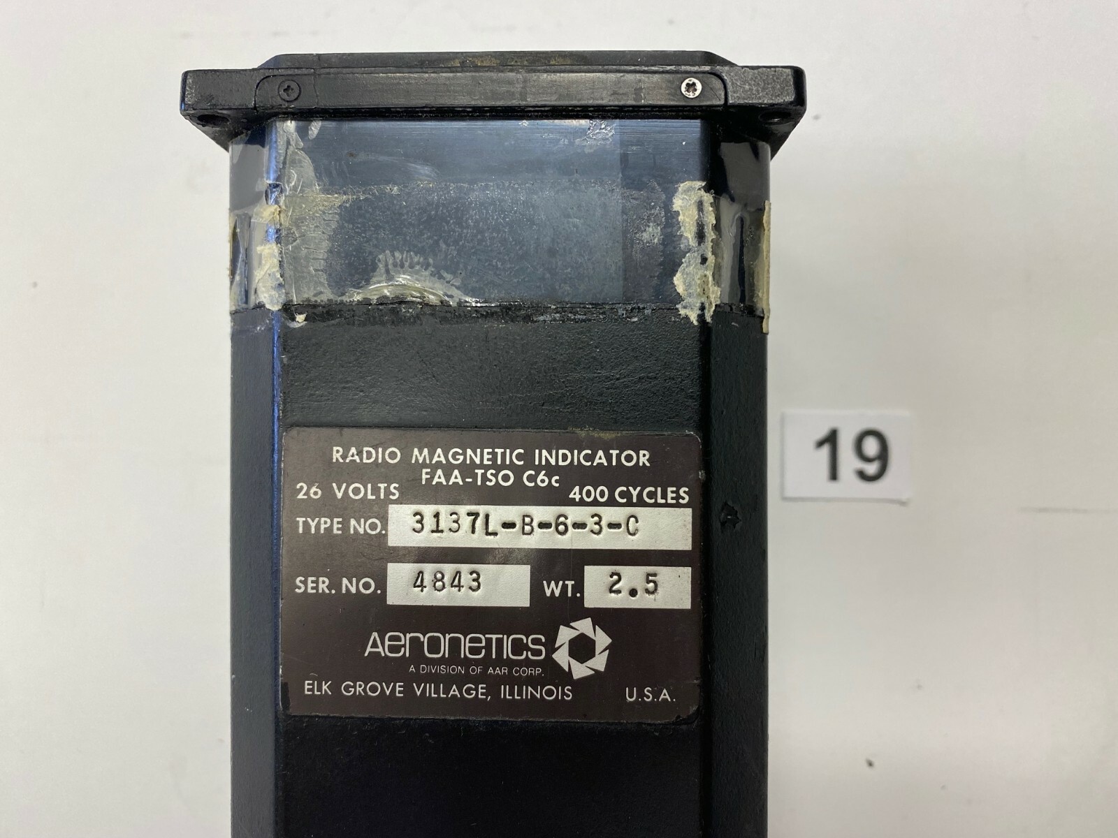 Aeronetics RMI – P/N 3137 l- B-6-3-C (As Removed) #19