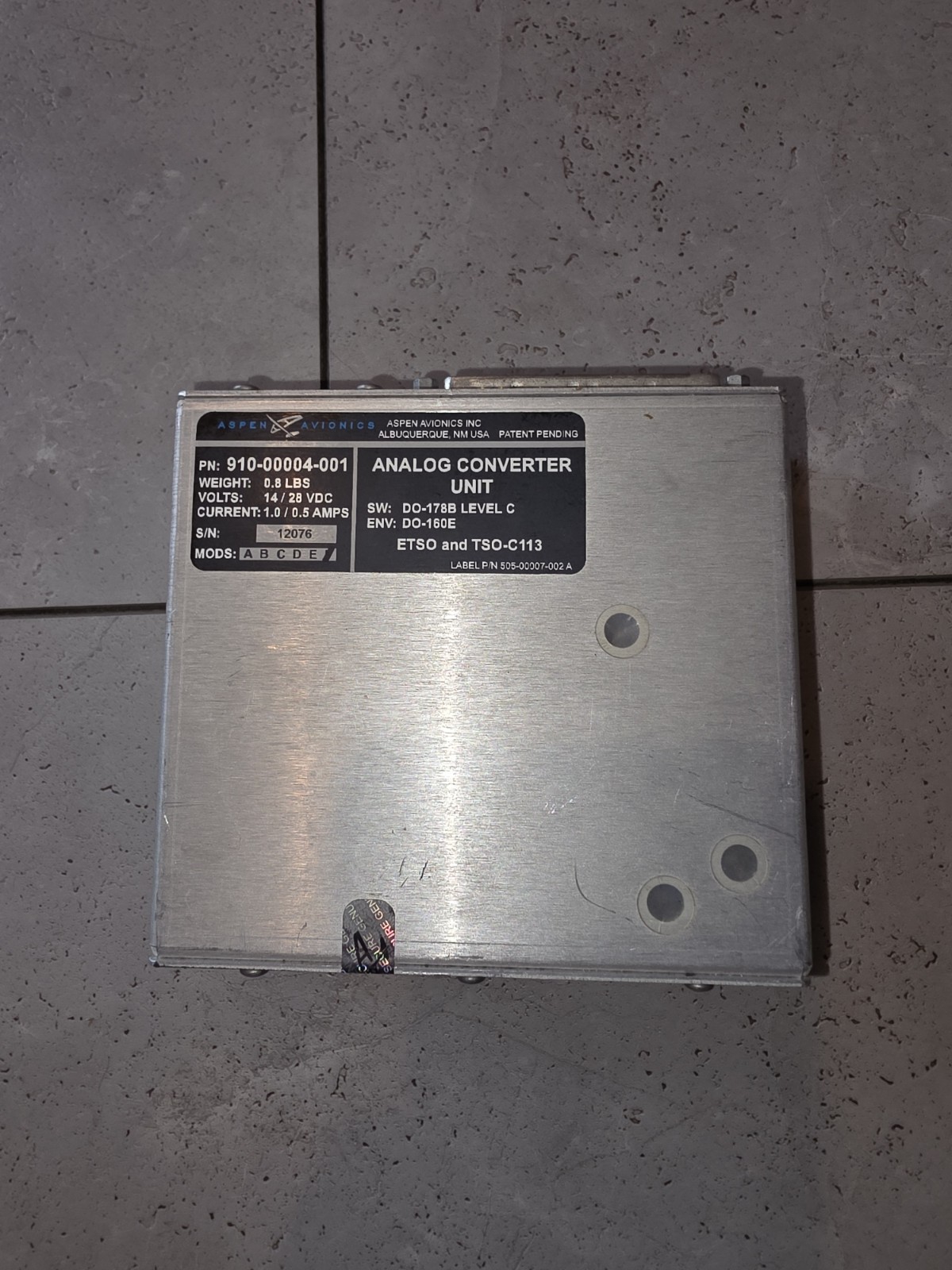 ASPEN ANALOG CONVERTER UNIT P/N 910-00004-001 Works As It Should