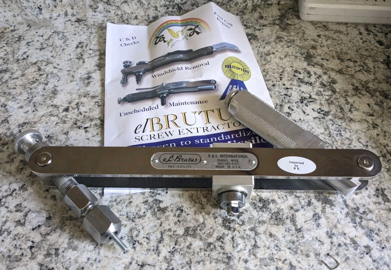 El Brutus Model 7 BRUT Screw Extractor 1/4″ to 3/8″ 7 M00 87a Johnson Bar New