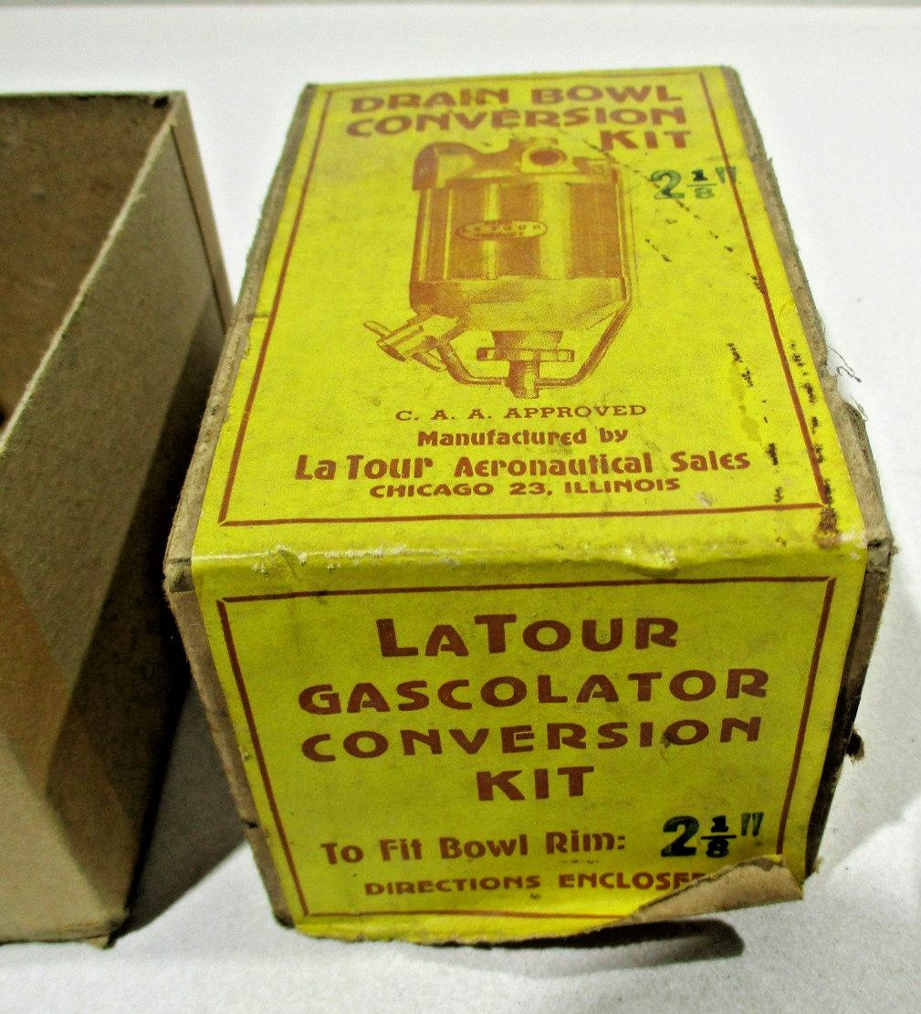 Old Stock Aircraft Latour LA TOUR AERO Gascolator Conversion Kit Rim 2 1/8″
