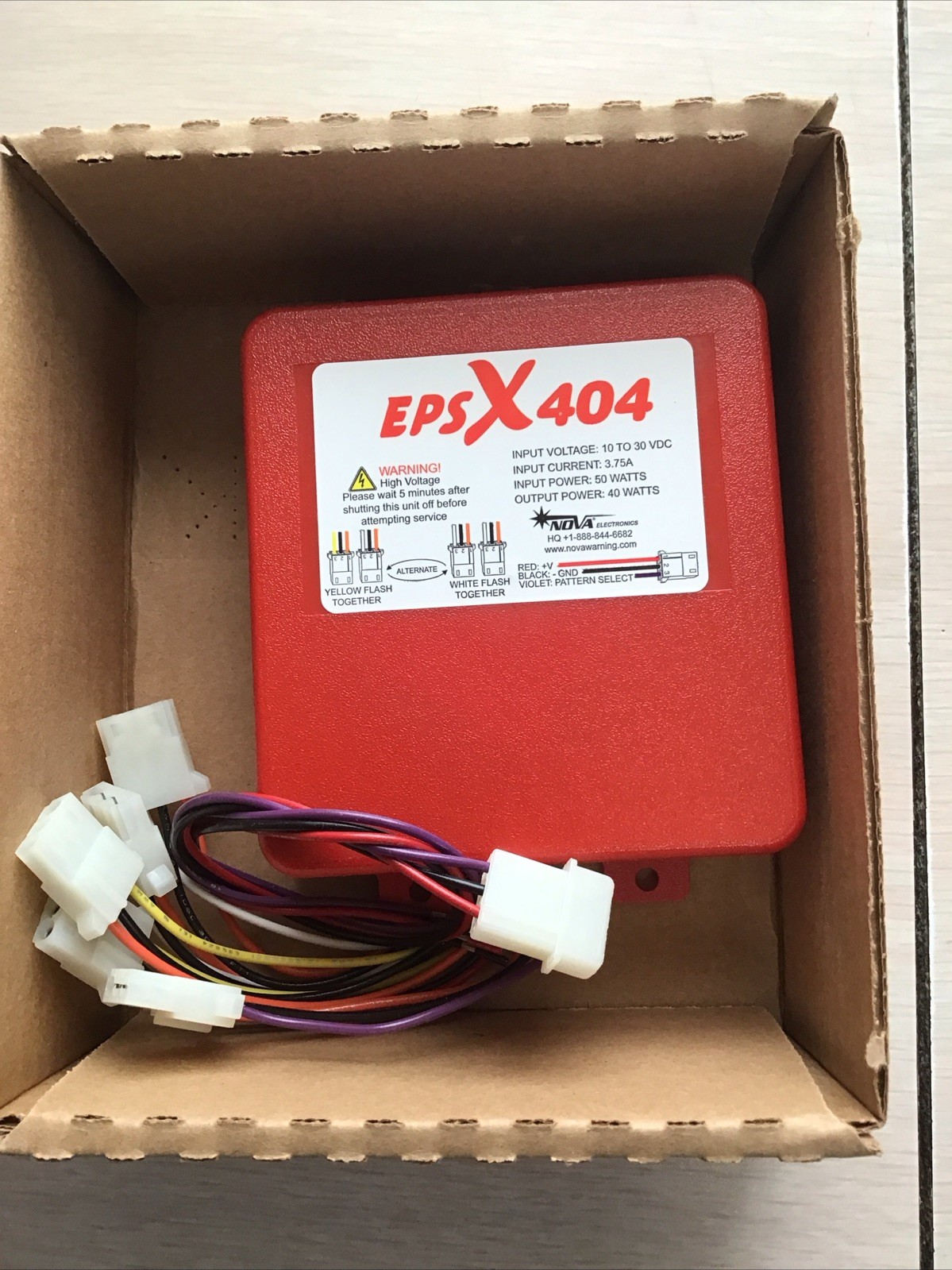 NOVA EPSX404 Ultra Strobe Power Supply EPS Xtreme 40W 4 Outlet 12-24V NEW in Box