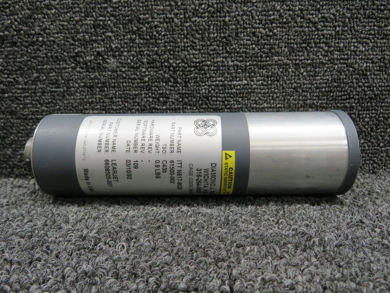 61500-002 (Alt: 6608505-001) Diamond ITT Indicator with Green Tag (Core)
