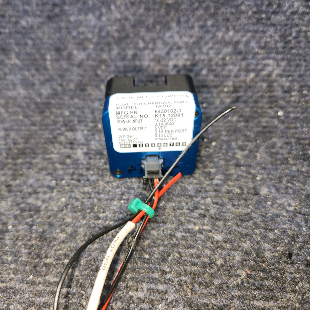 6430102-3 | Mid-Continent TA102 | Dual USB Charging Port w Mod (10-32V, 2.1A)