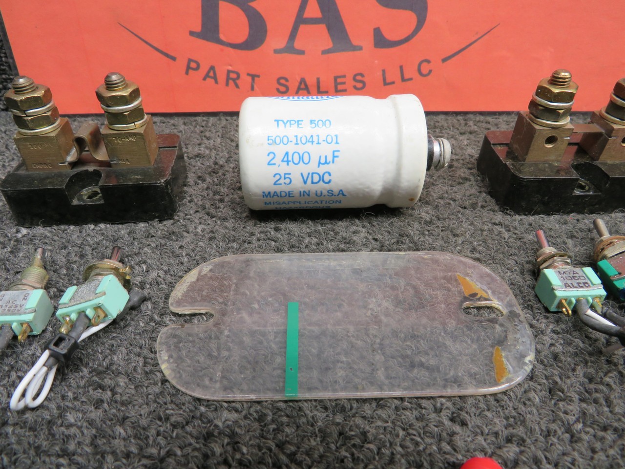 1985 Mooney M20K Goodie Bag with Switches, Relays, Warning Horns, etc.