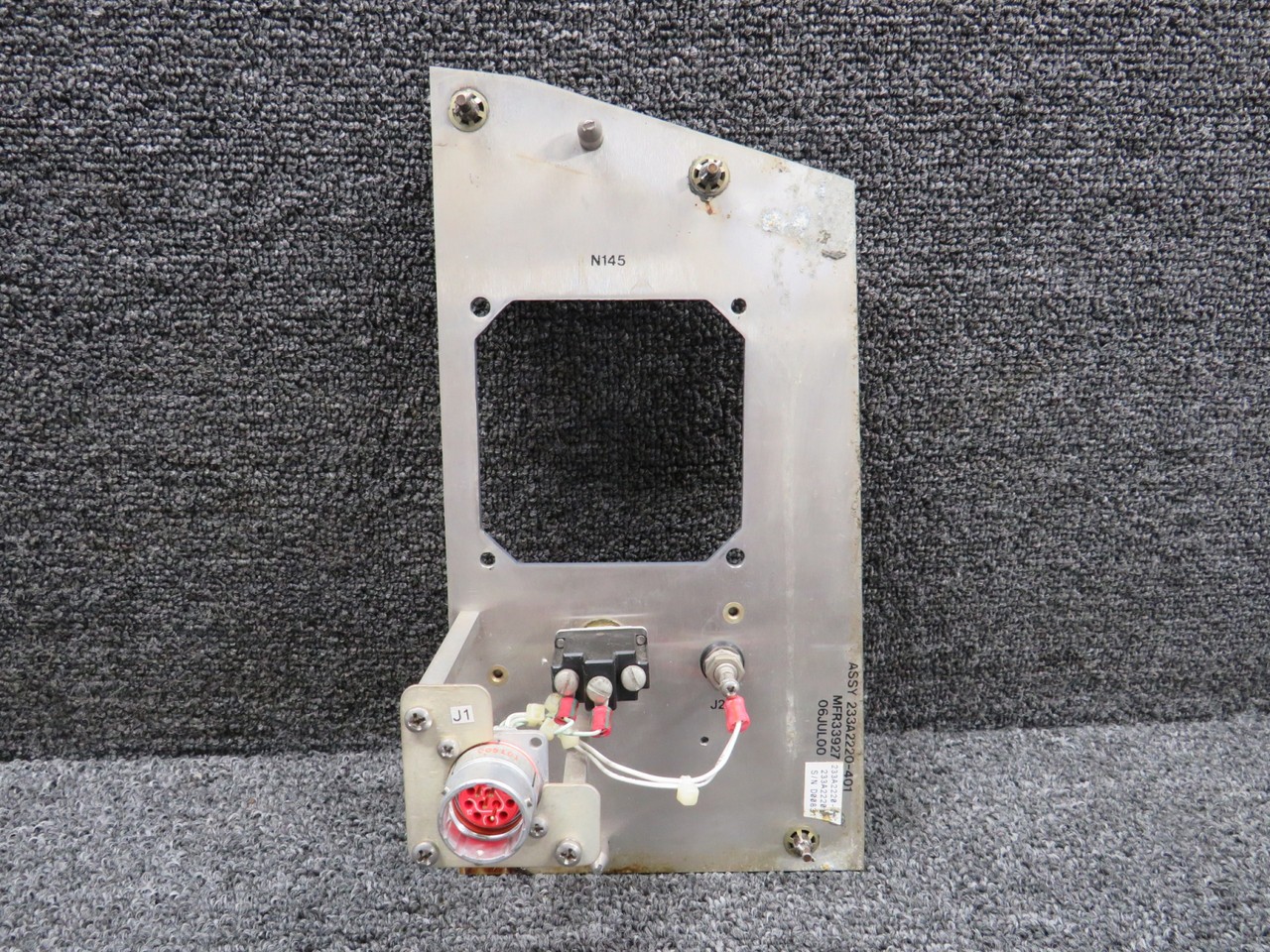 233A2220-1 Boeing 737-800 Clock and Nose Wheel Steering Switch Panel Assembly