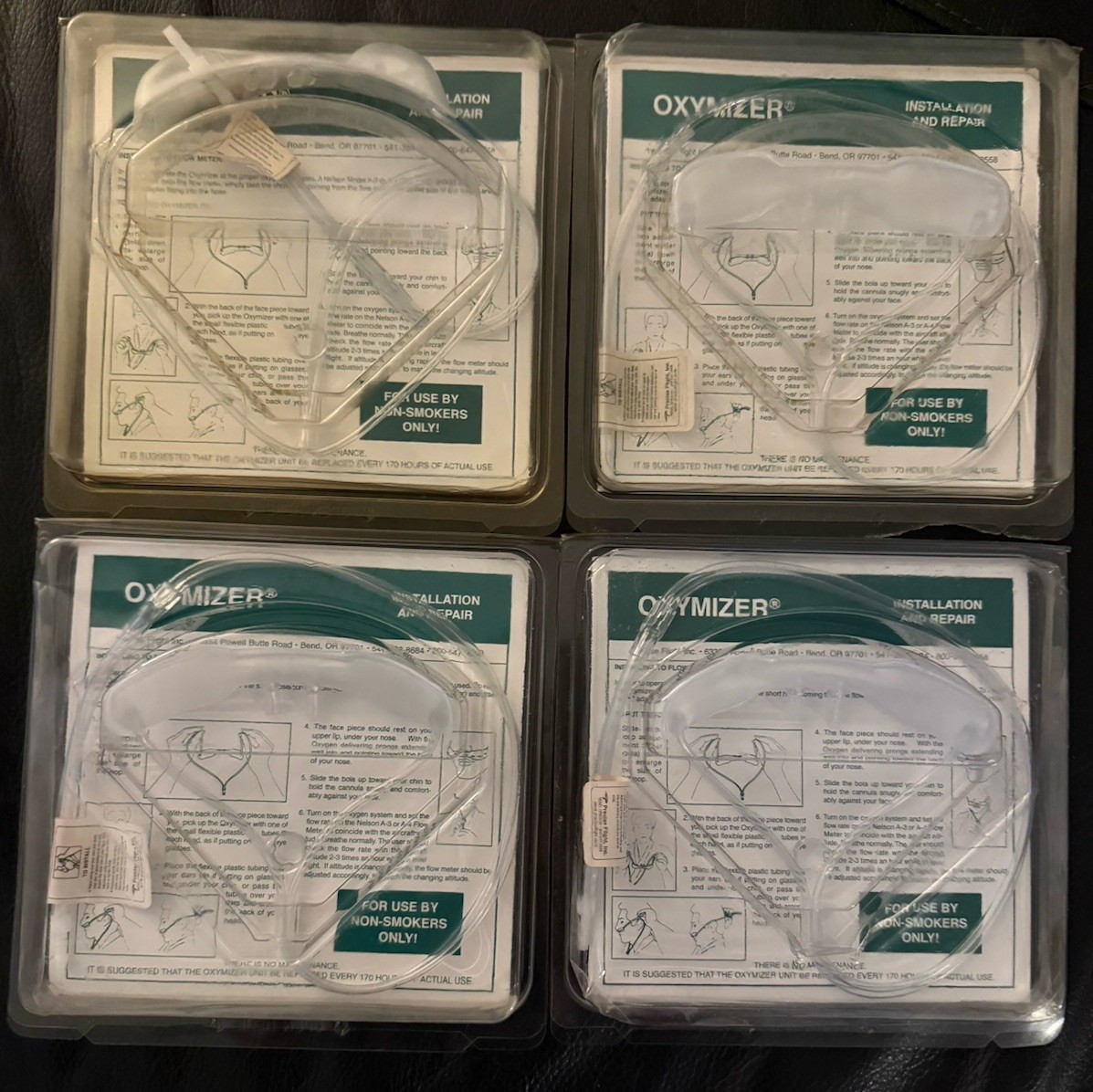 Lot of 4 – Oxygen Mask Oxymizer by Precise Flight PN 020N0001-1 NEW In Package