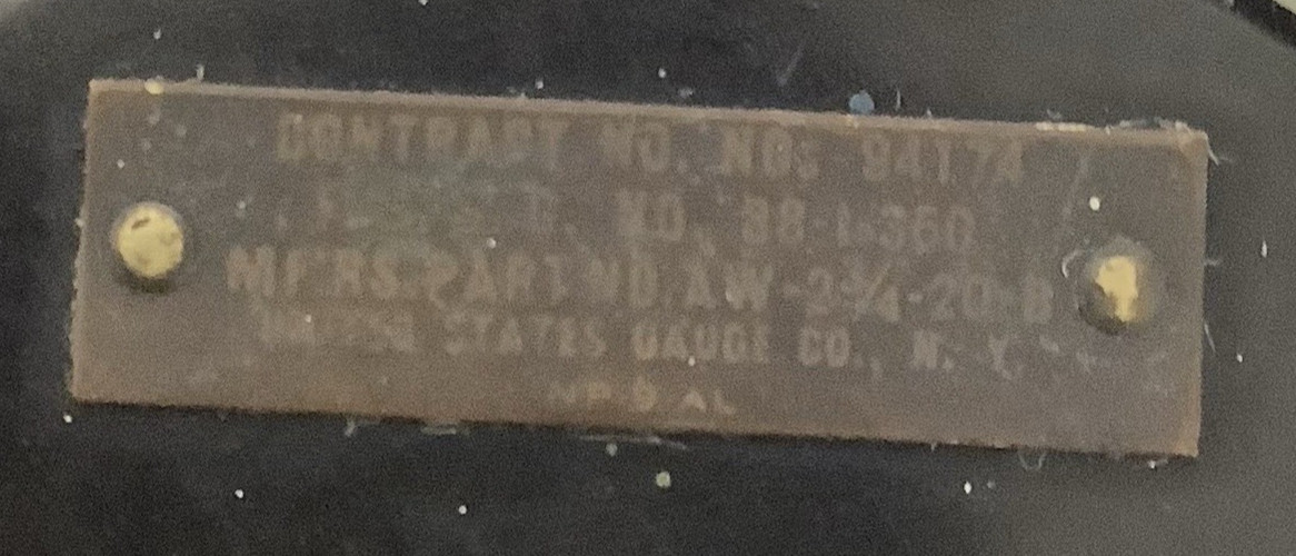 U.S. Gauge 88-I-350 Airspeed Indicator Aircraft P/N AW-23/4-20-B