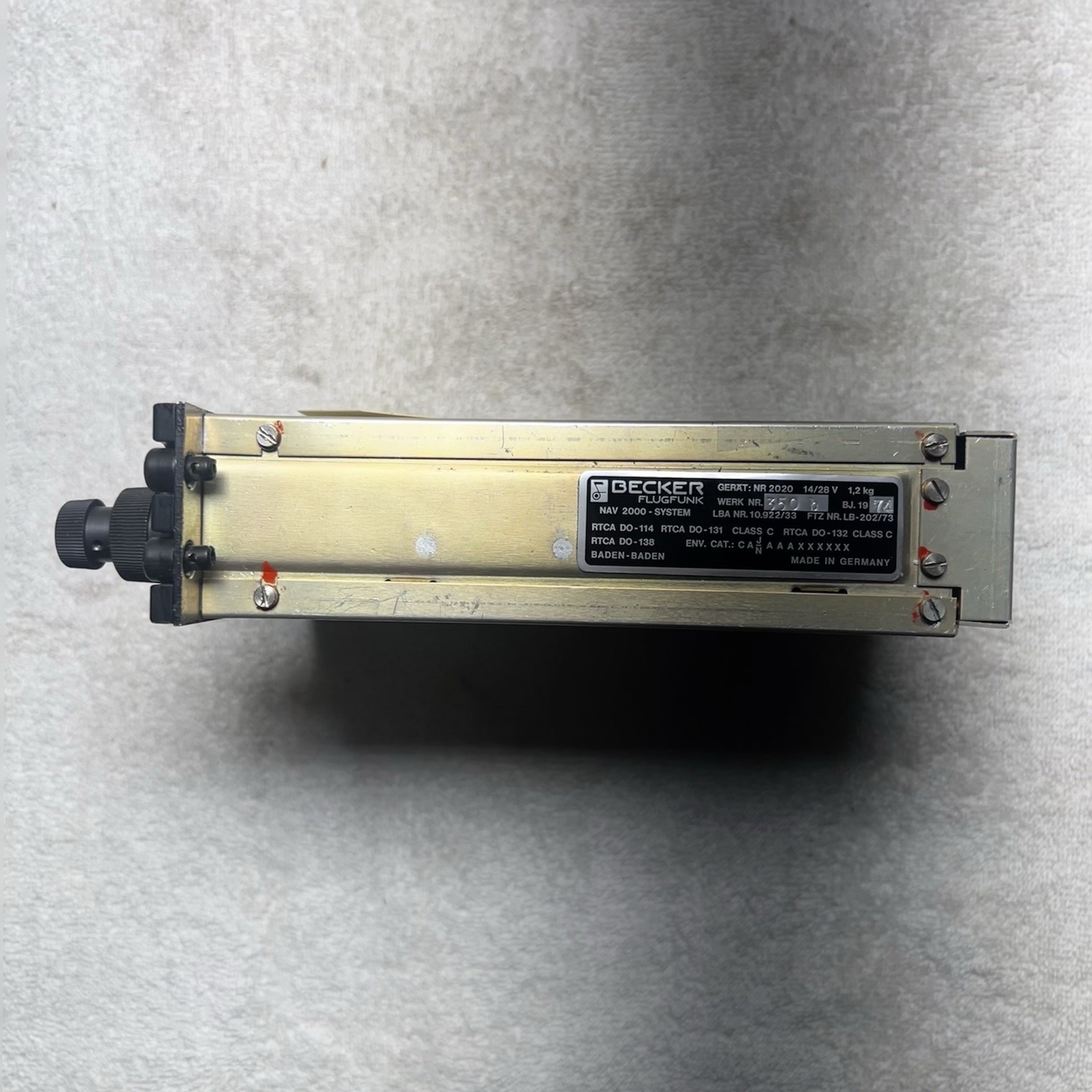 Vintage NR 2020 Becker FlugFunk Nav 2000 System 14/28 V