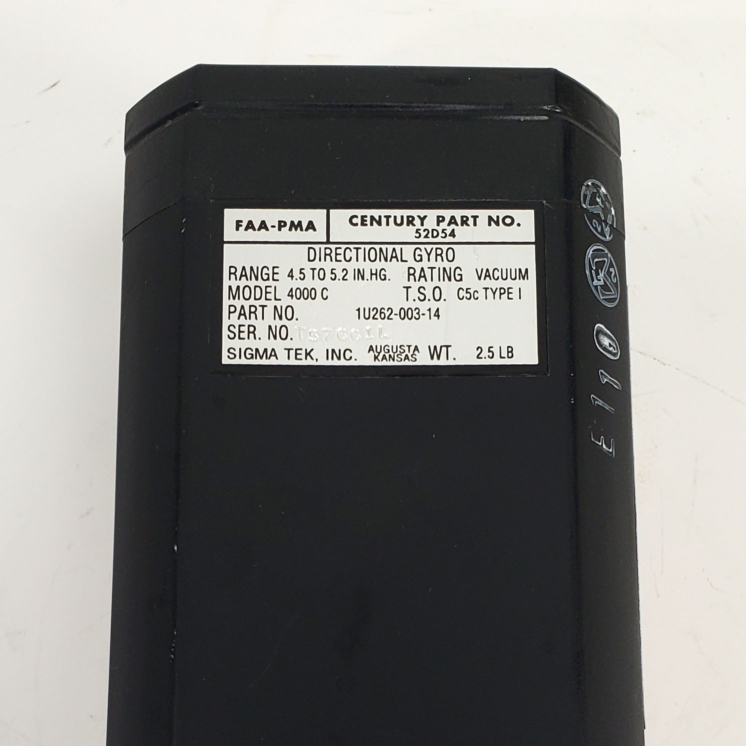 Sigma Tek Century Directional Gyro 4000C – 1U262-003-14 – 52D54