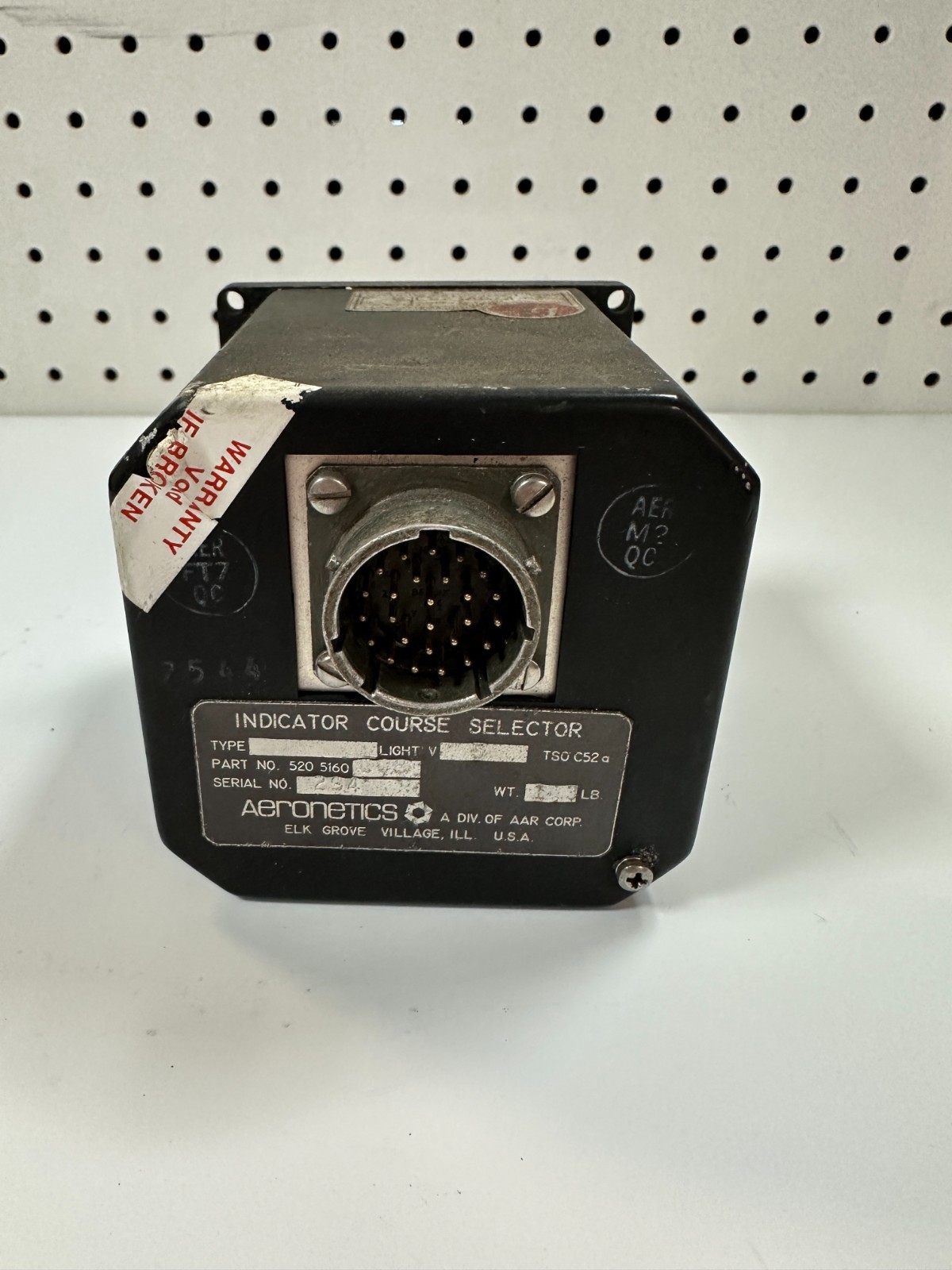 Aeronetics Indicator Course Selector 520-5160-006, removed from Sikorsky S-76